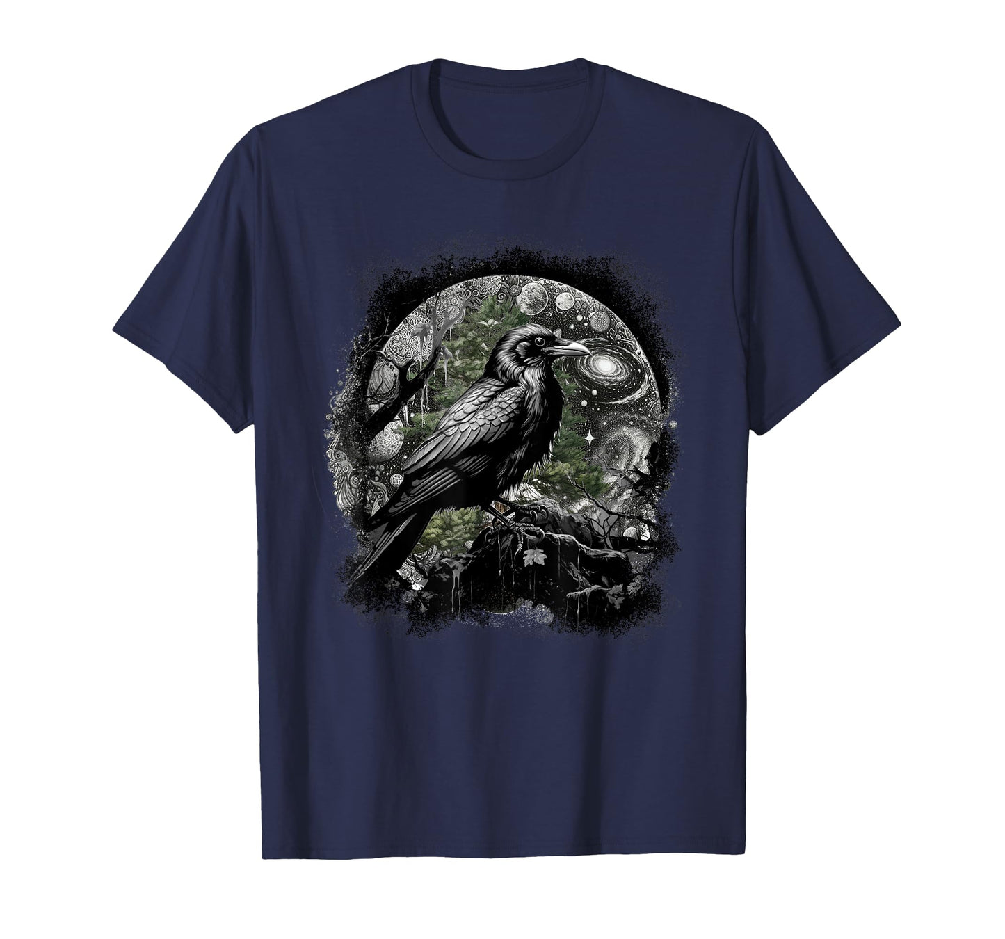 Mystically Occult Raven Birds Ravens Crows Forest Animals Crow T-Shirt