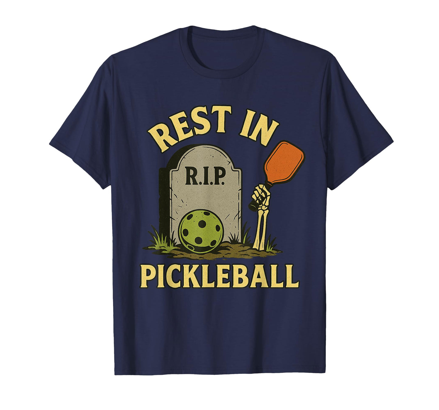 Skeleton Pickleball Shirt Rest in Pickleball Tee T-Shirt