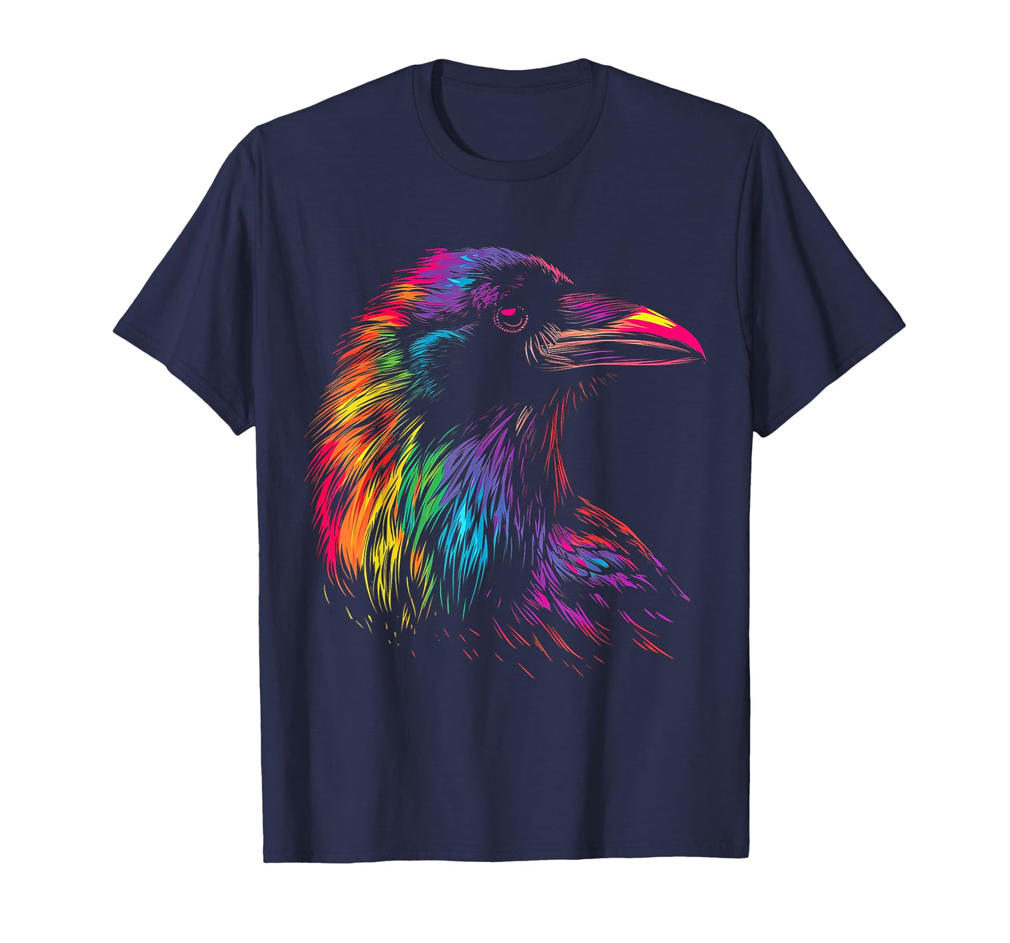 Raven Colorful Bird Art Animal Painting Motif Raven T-Shirt
