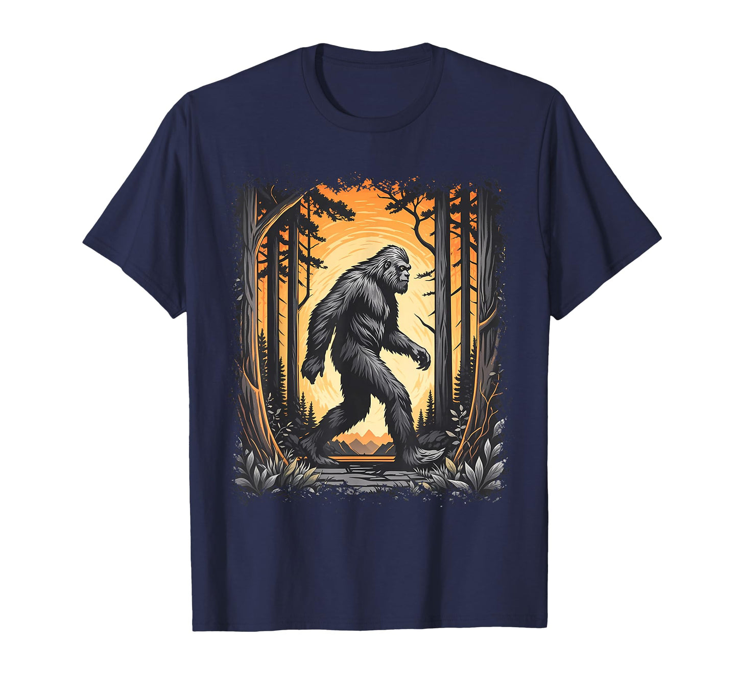 Sasquatch Bigfoot Forest Graphic For Men Women T-Shirt