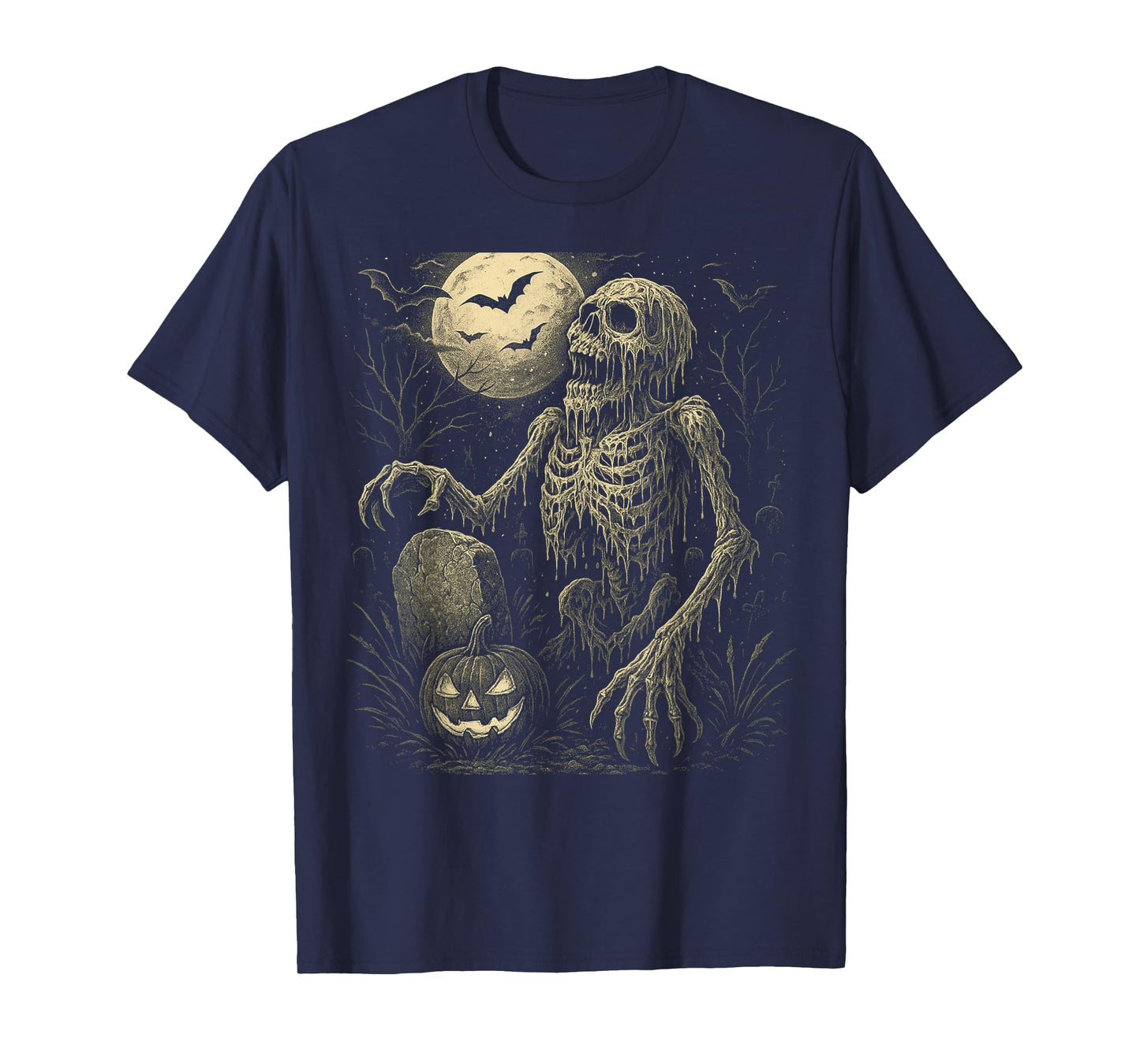 Zombie Skeleton Undead Horror Grave Goth Alt Spooky Season T-Shirt