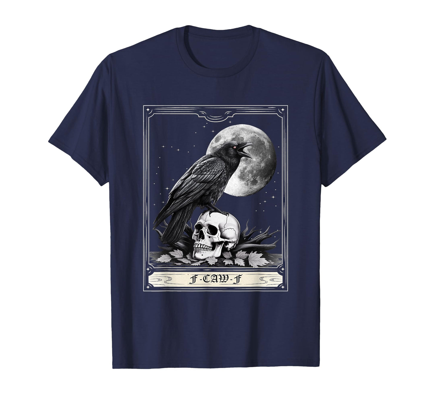 Halloween Tarot Card F Caw F Black Bird F-Caw-F Crow Men T-Shirt