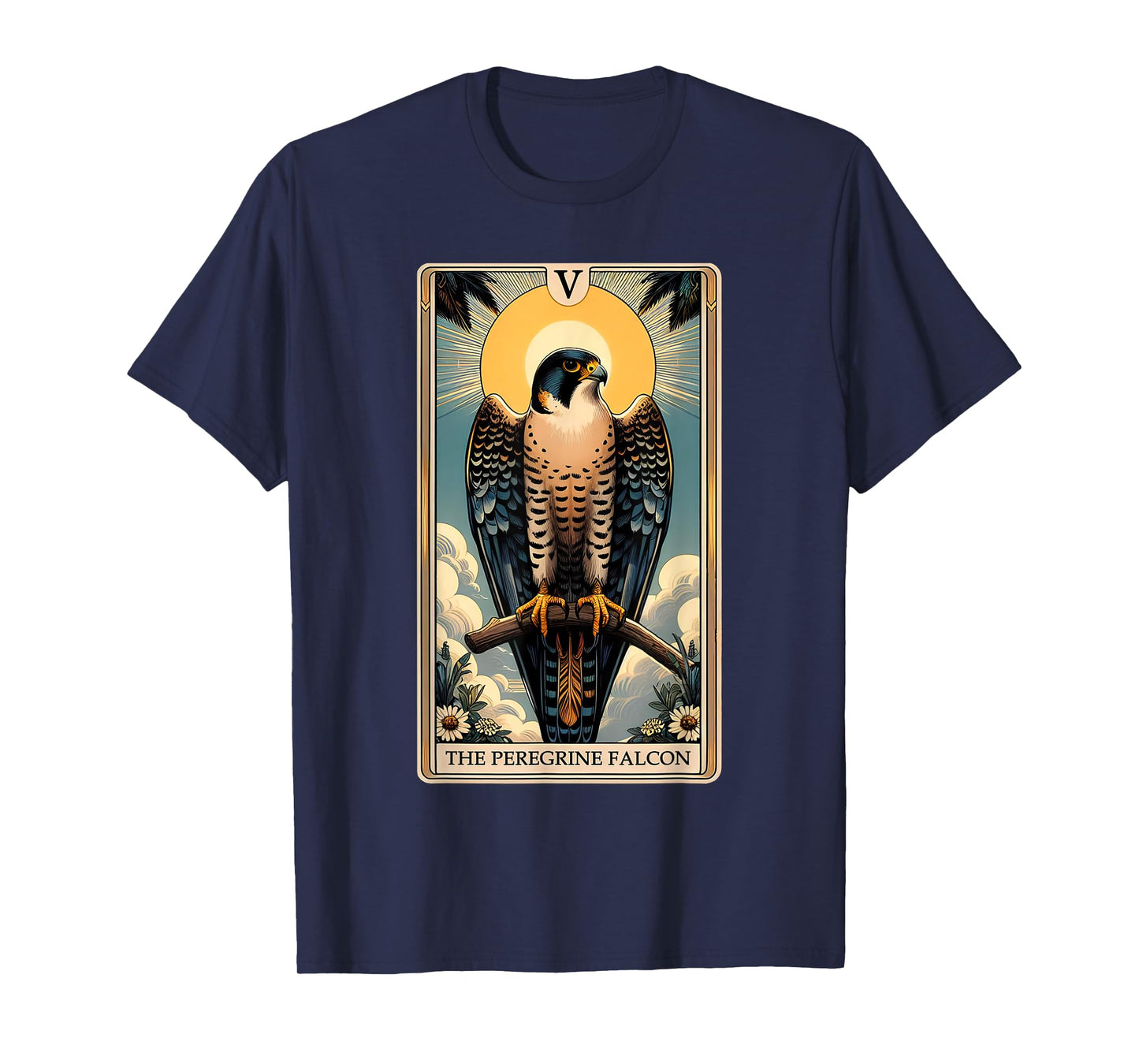Peregrine Falcon Tarot Card Fly Bird Raptor Lover Birding T-Shirt
