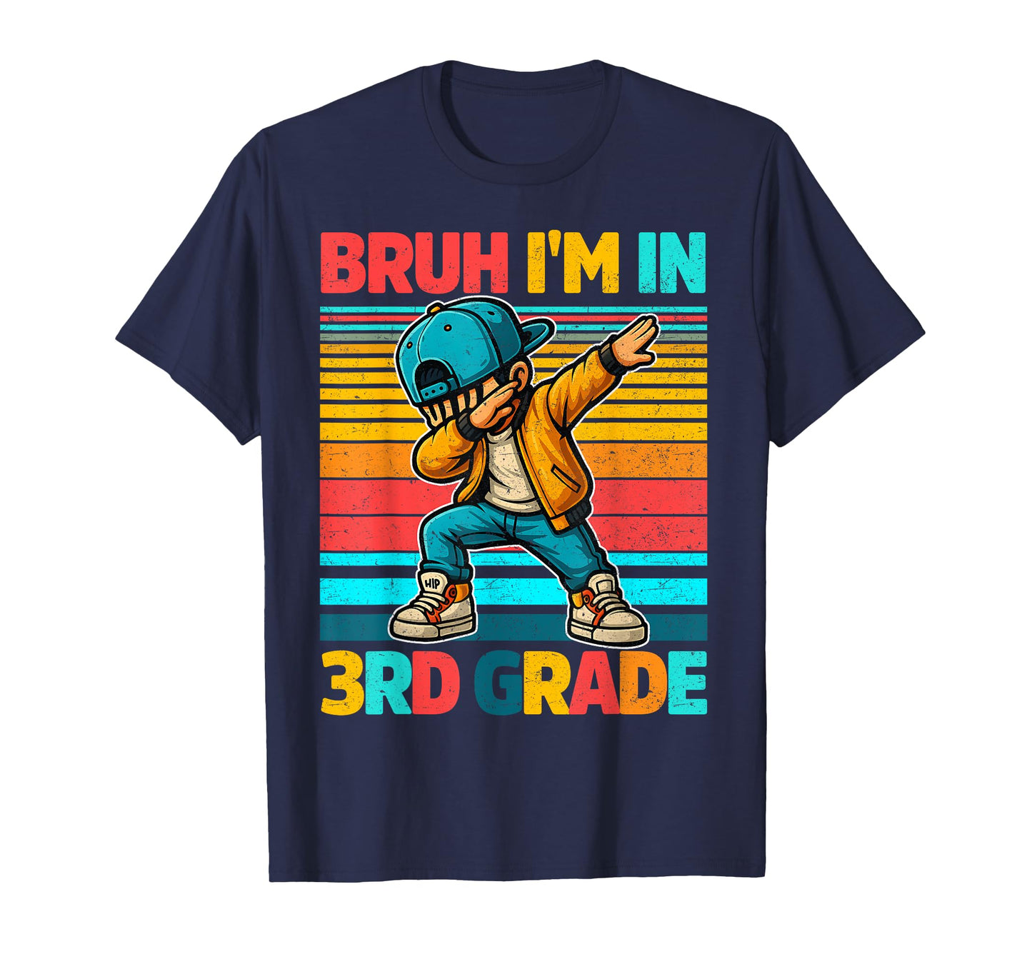 Vintage Bruh Im In 3rd Grade First Day School Dabbing Boys T-Shirt