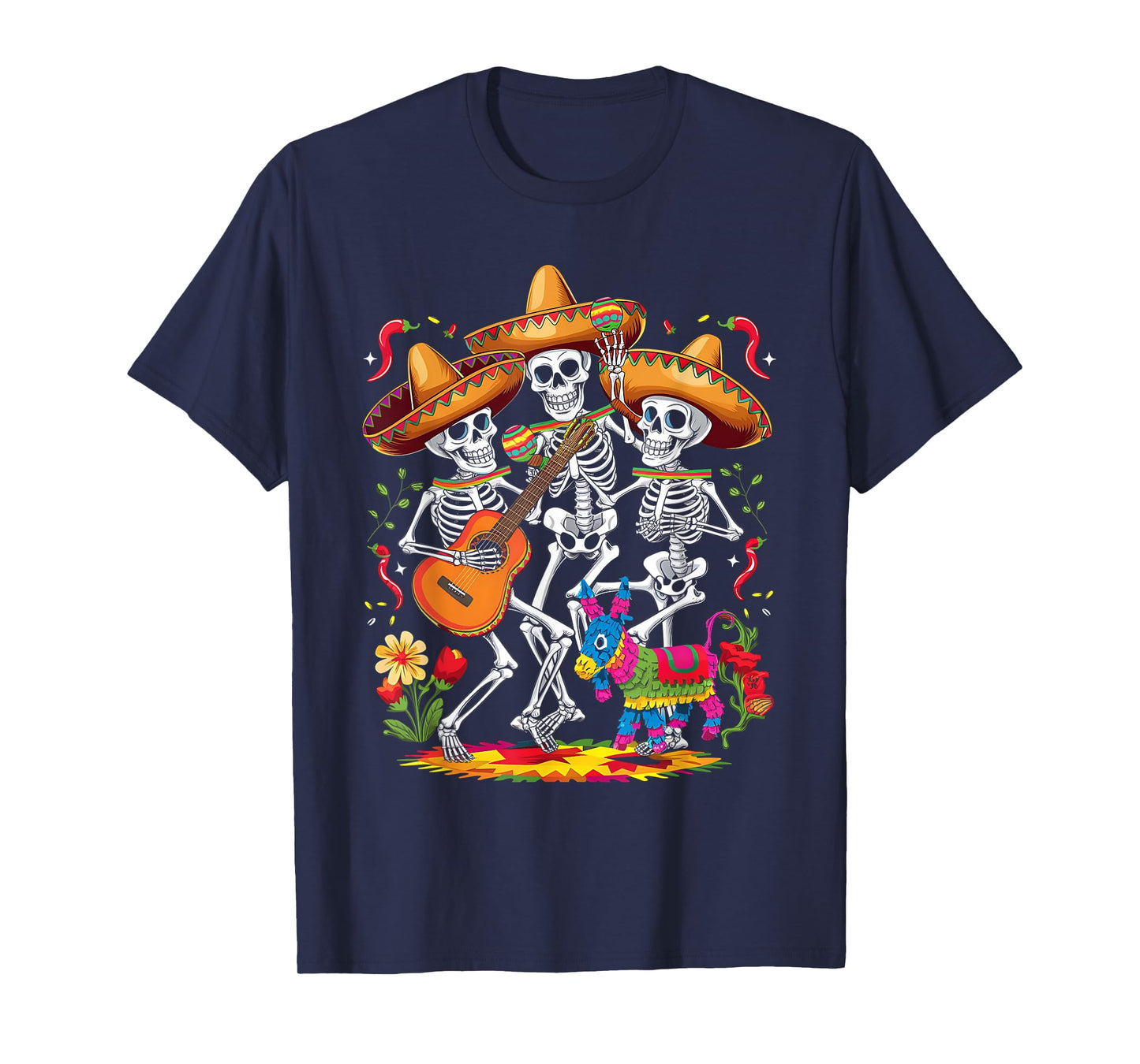 Funny Skeleton Cinco De Mayo Fiesta Mexican Festival Taco T-Shirt