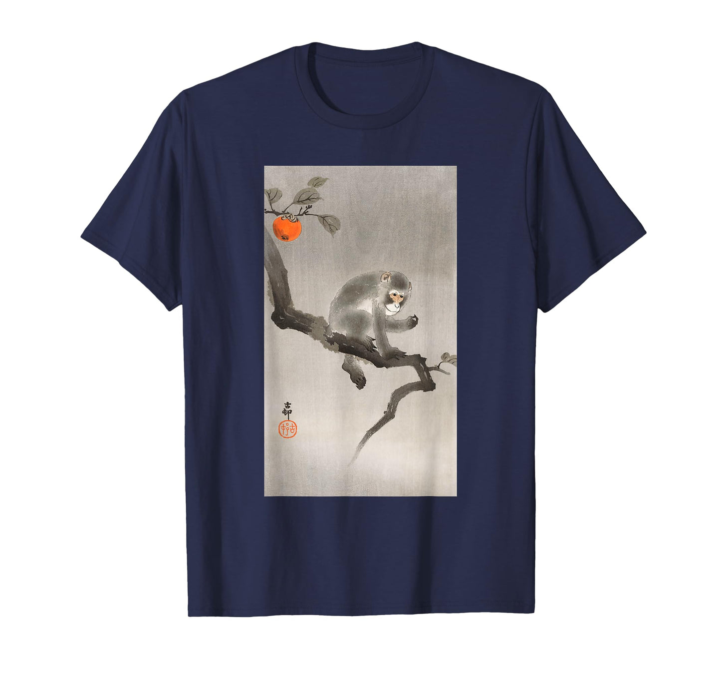 Animal Japan Painters Forest Jungle Wildlife Vintage Macaque Monkey Japanese Nature Art T-Shirt