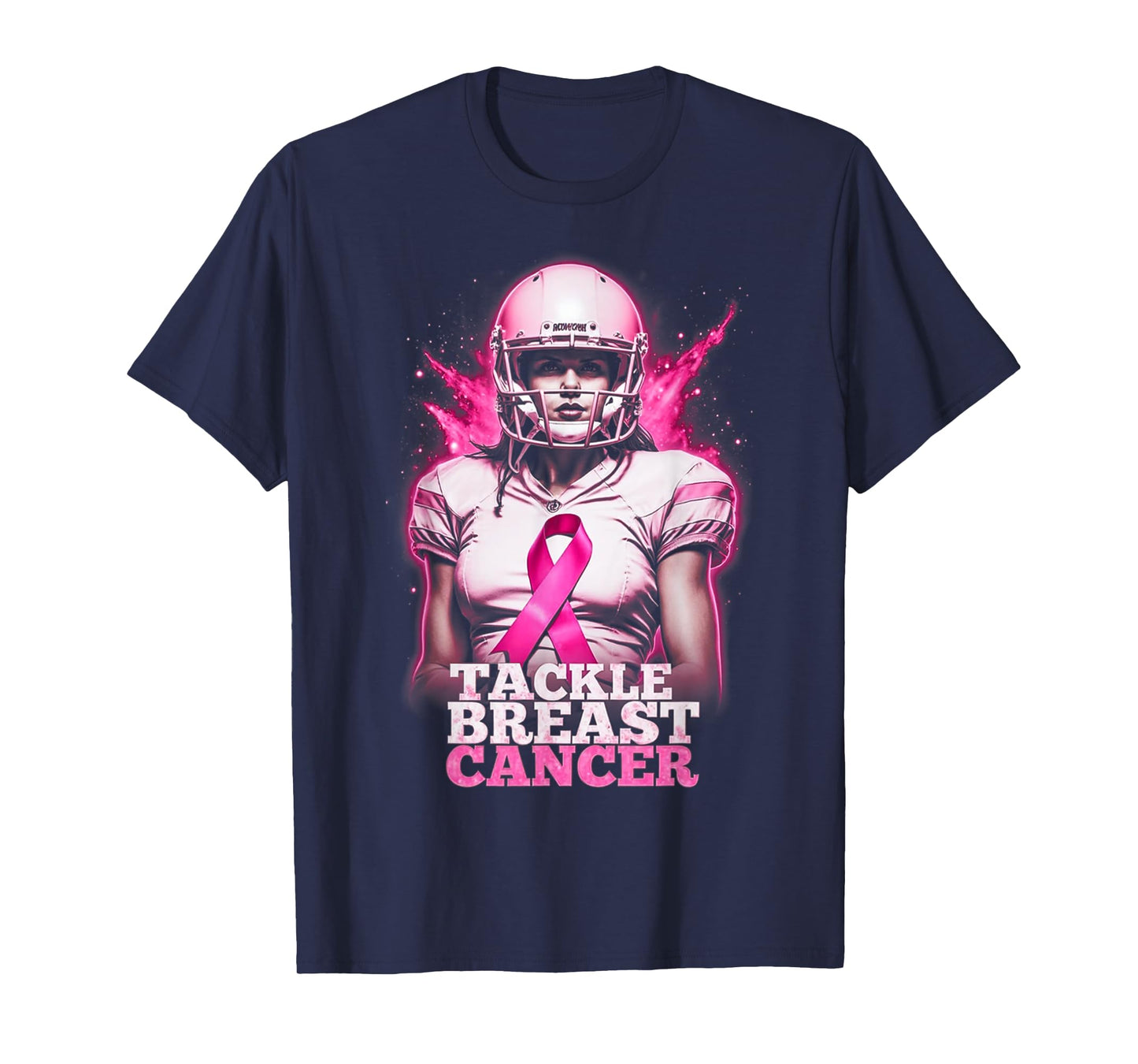 Pink Out Tackle Breast Cancer Awareness American Football T-Shirt