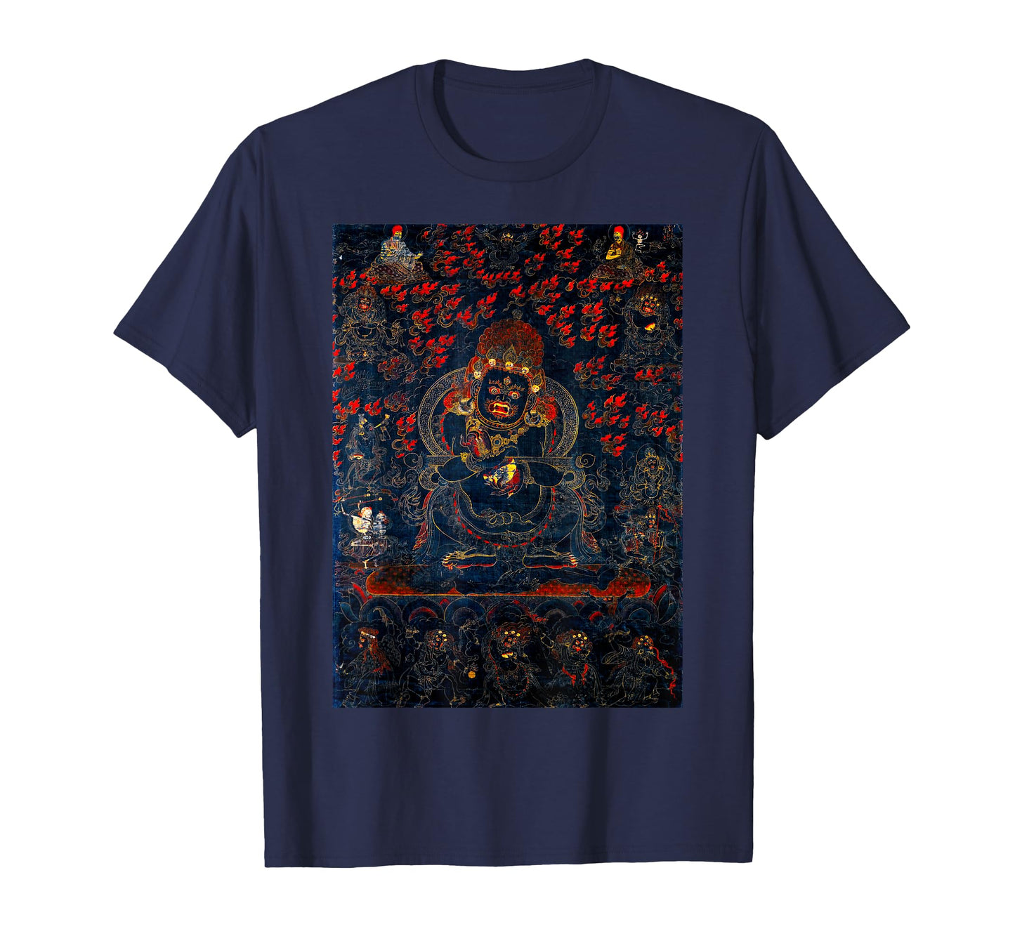 Mahakala Protector Tibetan Buddhist Thangka Mandala Buddhism T-Shirt