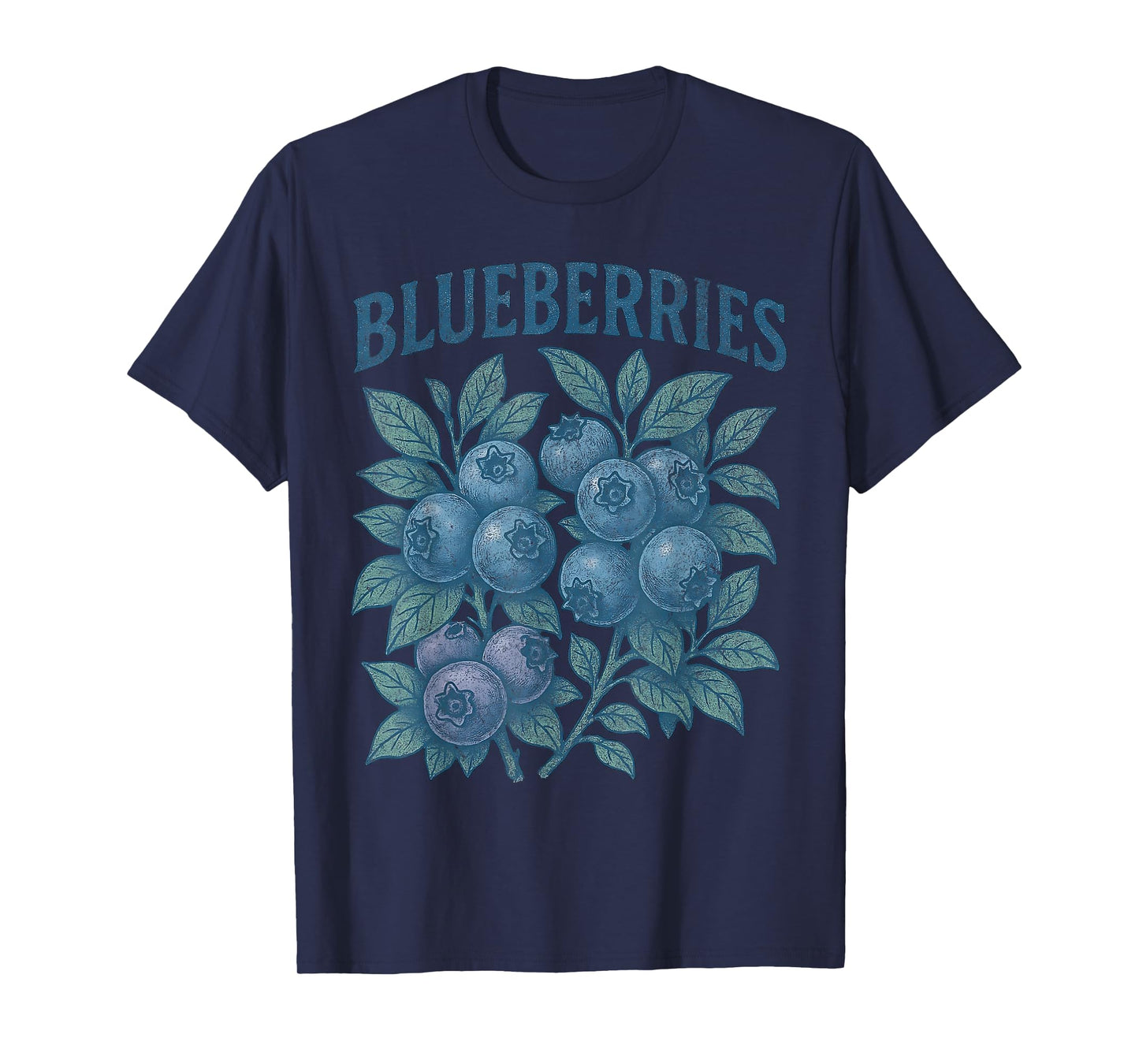 Blueberries Botanical Vintage Farm Fresh Style T-Shirt