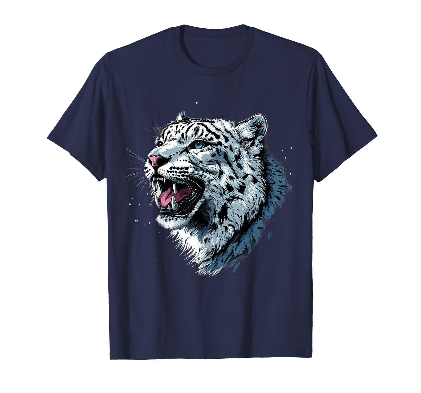Snow Leopard Lover White Leopard Animal Snow Leopard Face T-Shirt