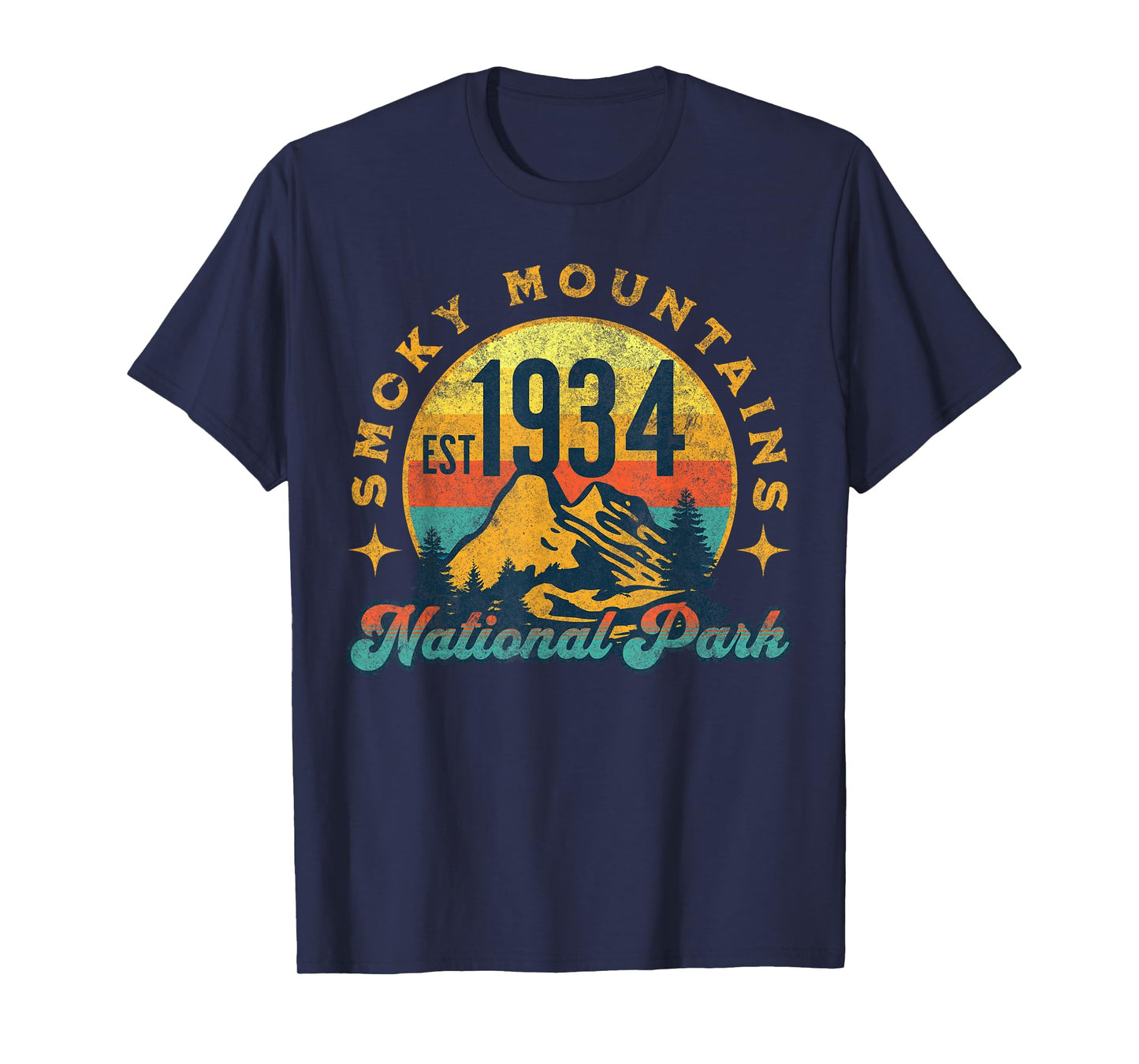 Smoky Mountains Nature Mountains Hiking Outdoors Vintage T-Shirt