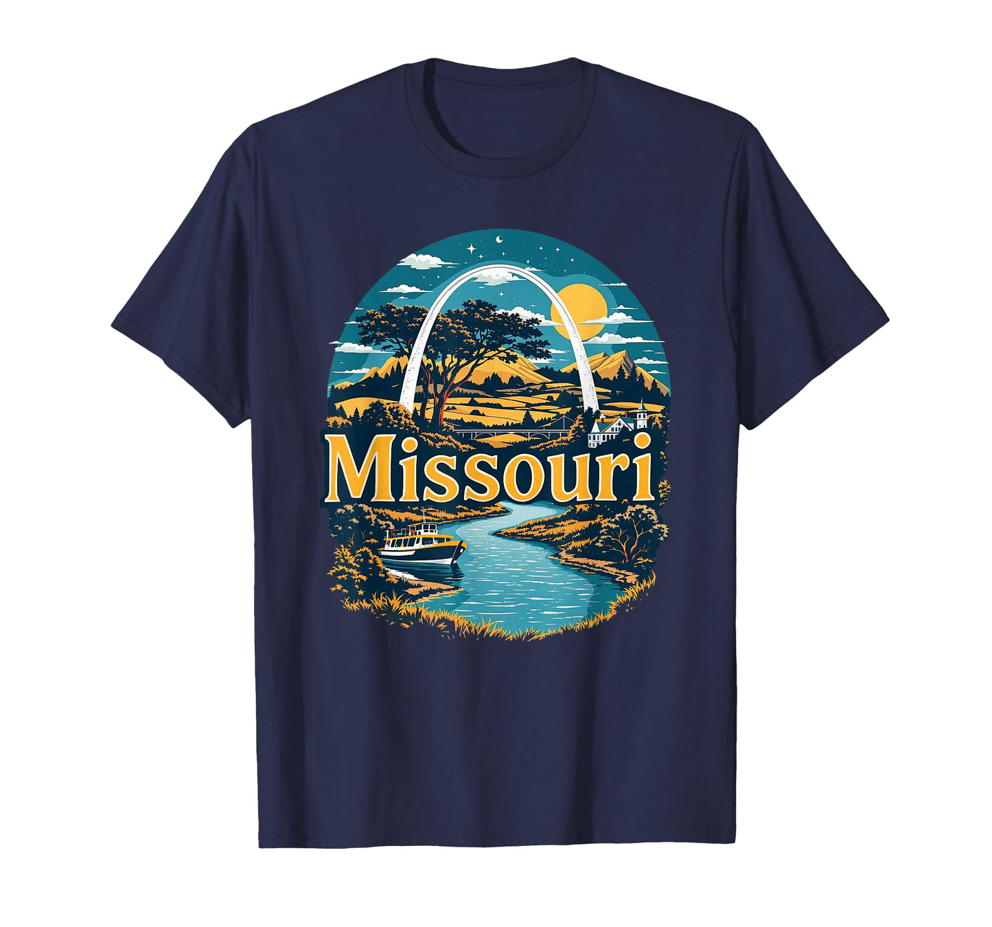 Retro Missouri Home State MO Nature Sunset Vintage T-Shirt