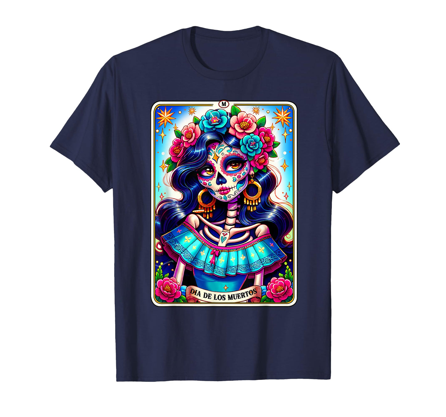 Tarot Card Dia De Los Muertos Woman Catrina Day Of The Dead T-Shirt
