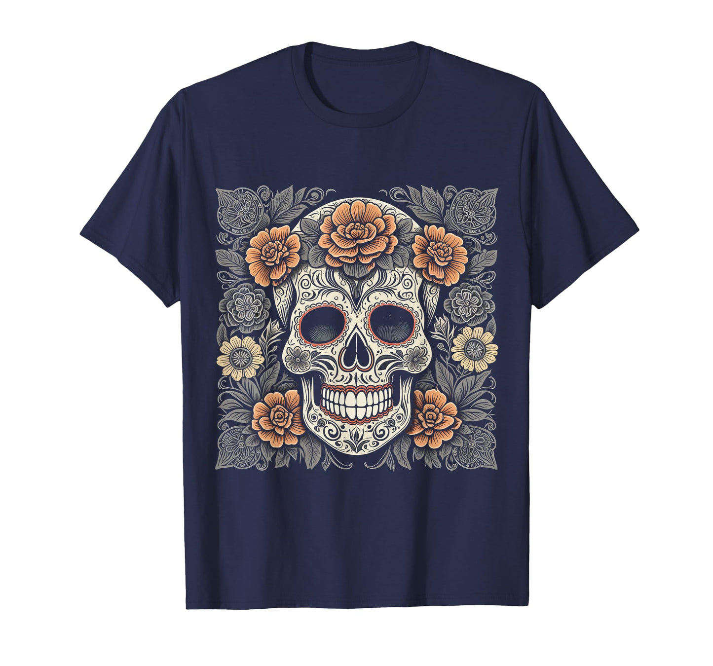 De Los Muertos Day of the Dead Sugar Skull Halloween Women T-Shirt