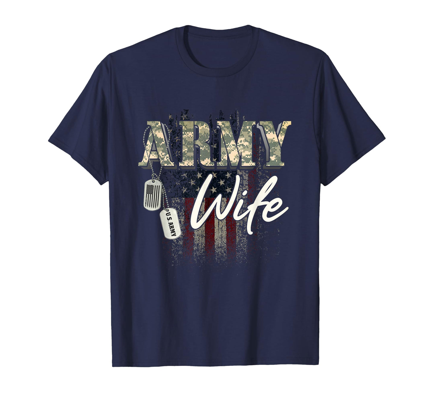 Proud Army Wife American Veteran Military Gift T-Shirt