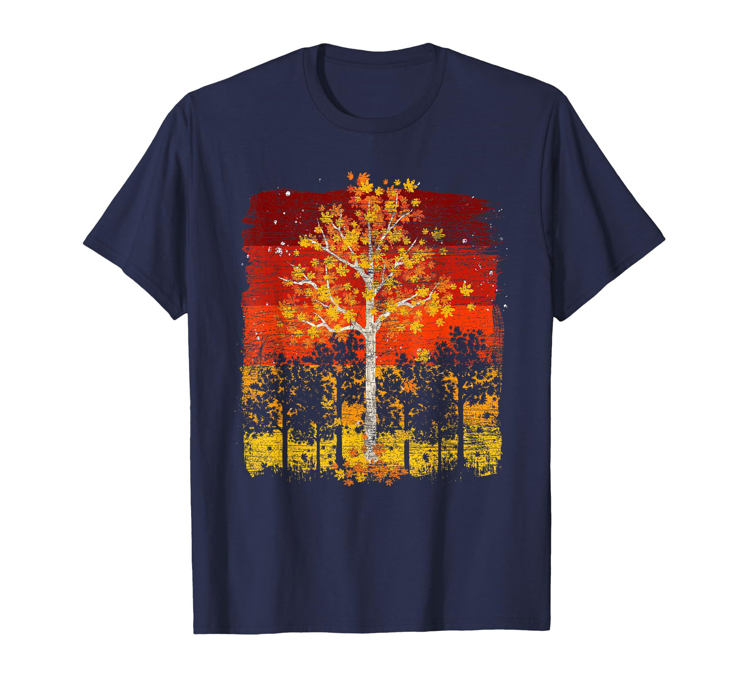 Fall Landscape Thanksgiving Autumn Leaves Forest Fall T-Shirt