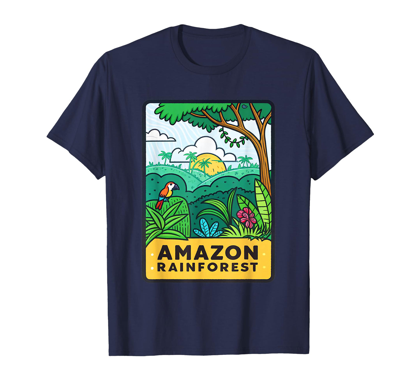 Vibrant Amazon Rainforest Design Nature Inspired T-Shirt