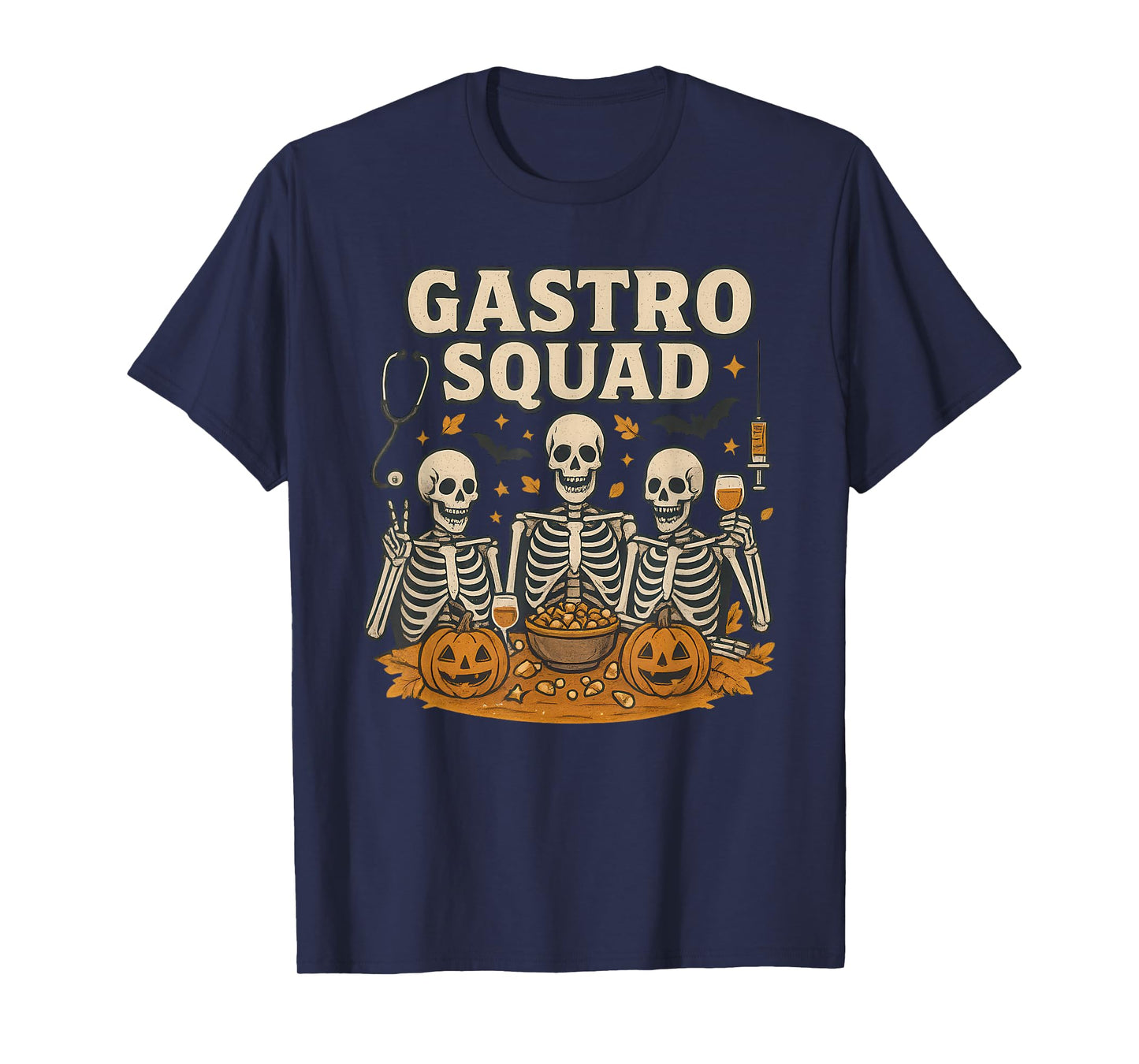 Gastro Squad Skeletons Halloween Doctor Costume T-Shirt