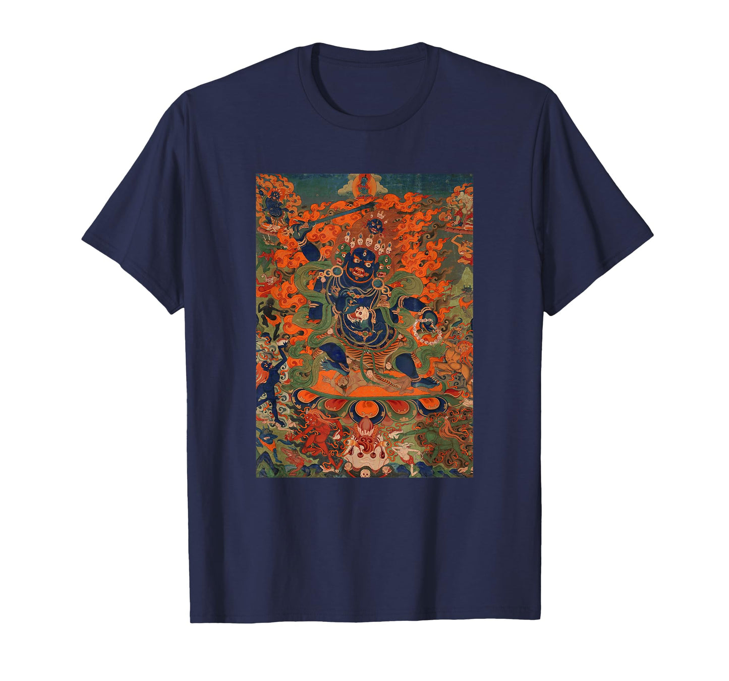 Four Faced Mahakala Tibetan Buddhist Thangka Buddhism T-Shirt