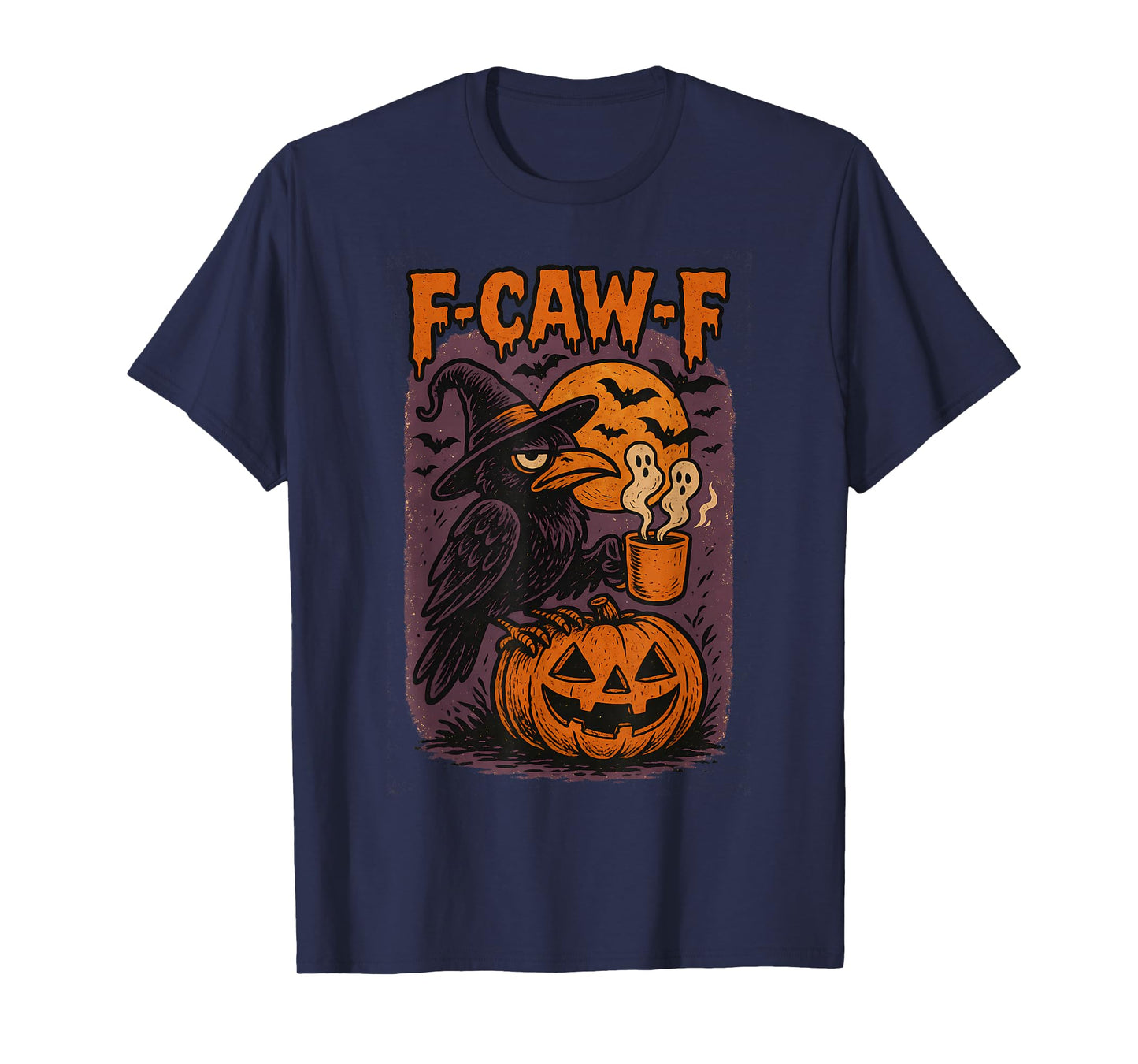 F Caw F Crow Shirt Raven Halloween Costume Women Fawk Off T-Shirt