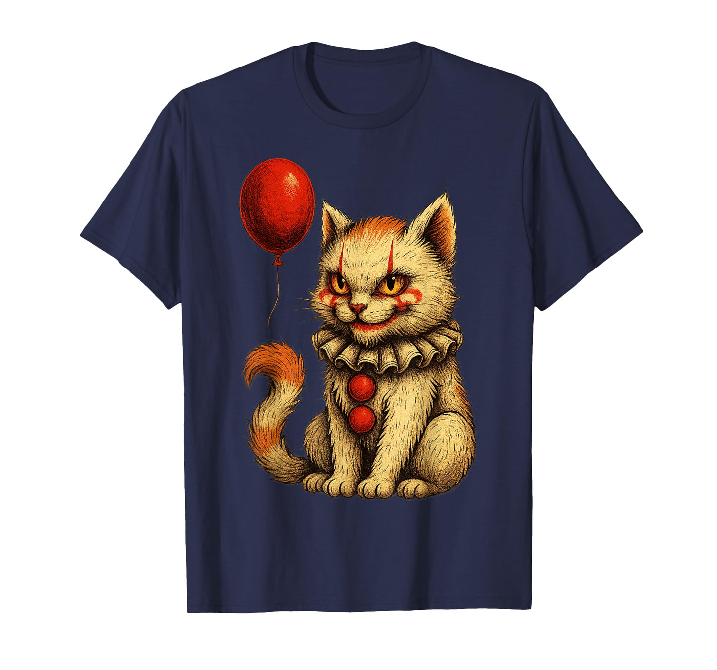 Funny Cat Halloween Floral Spooky Season Funny Fall Vibes T-Shirt