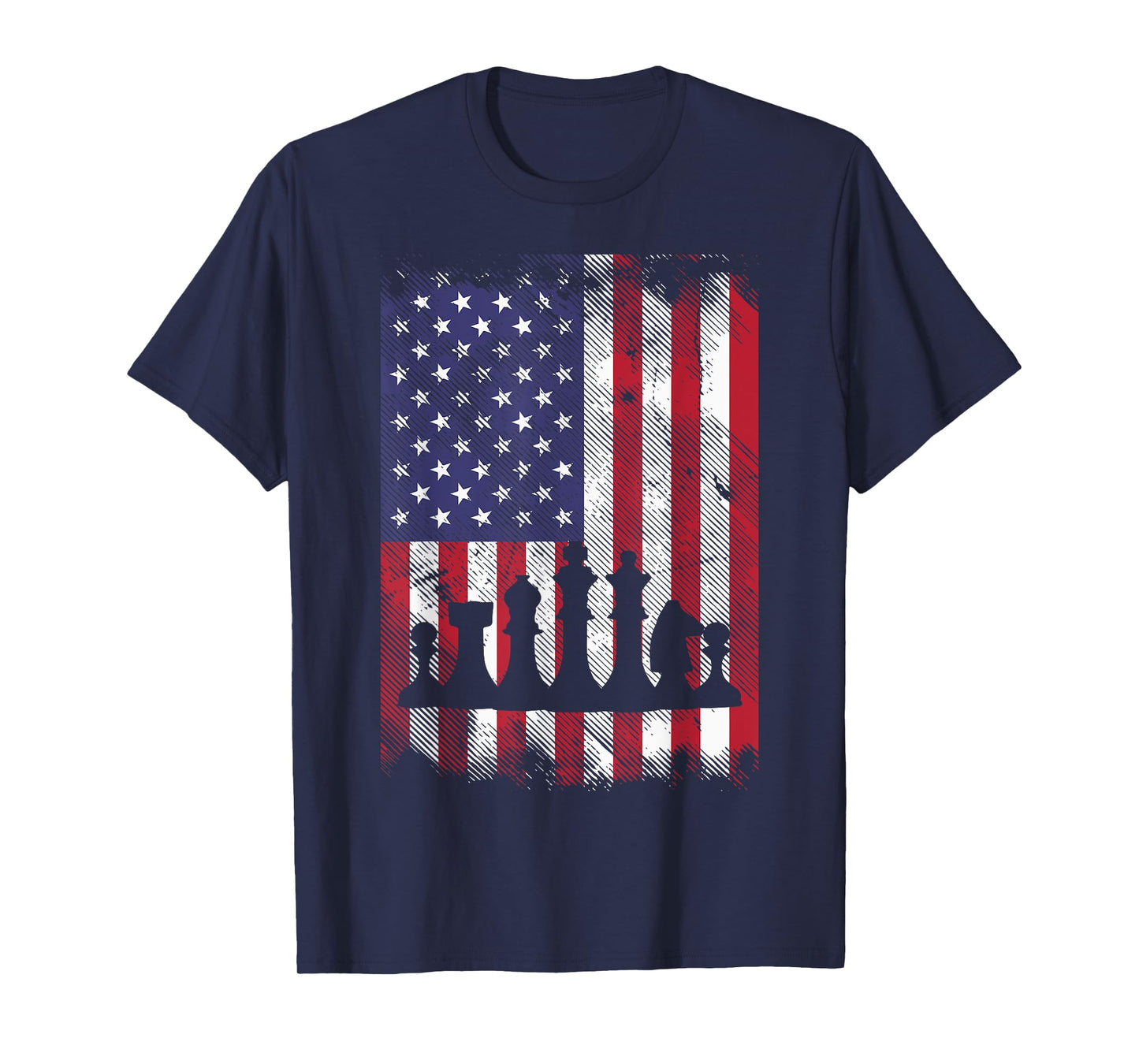 American Flag Chess Vintage Patriotic Men Women Youth Kids T-Shirt
