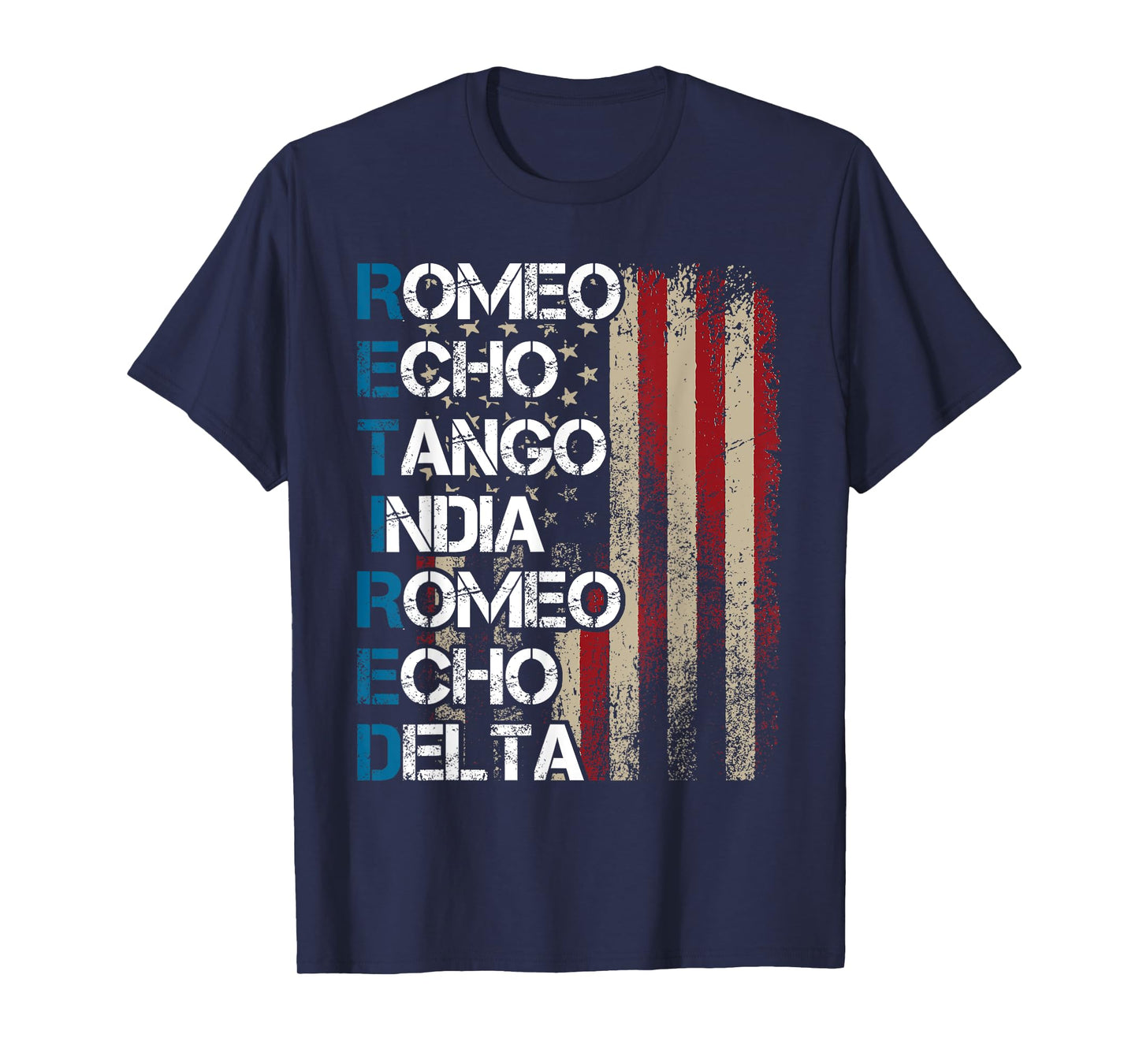 Phonetic Alphabet Retired Veteran Retirement Army Military T-Shirt