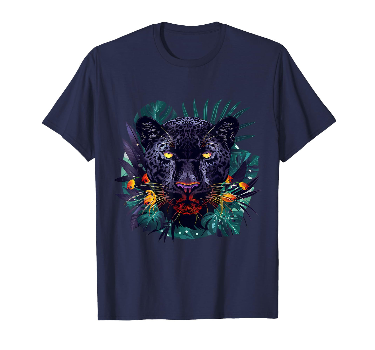 Panther Drawing Panther Lover Portrait Nature Artwork T-Shirt