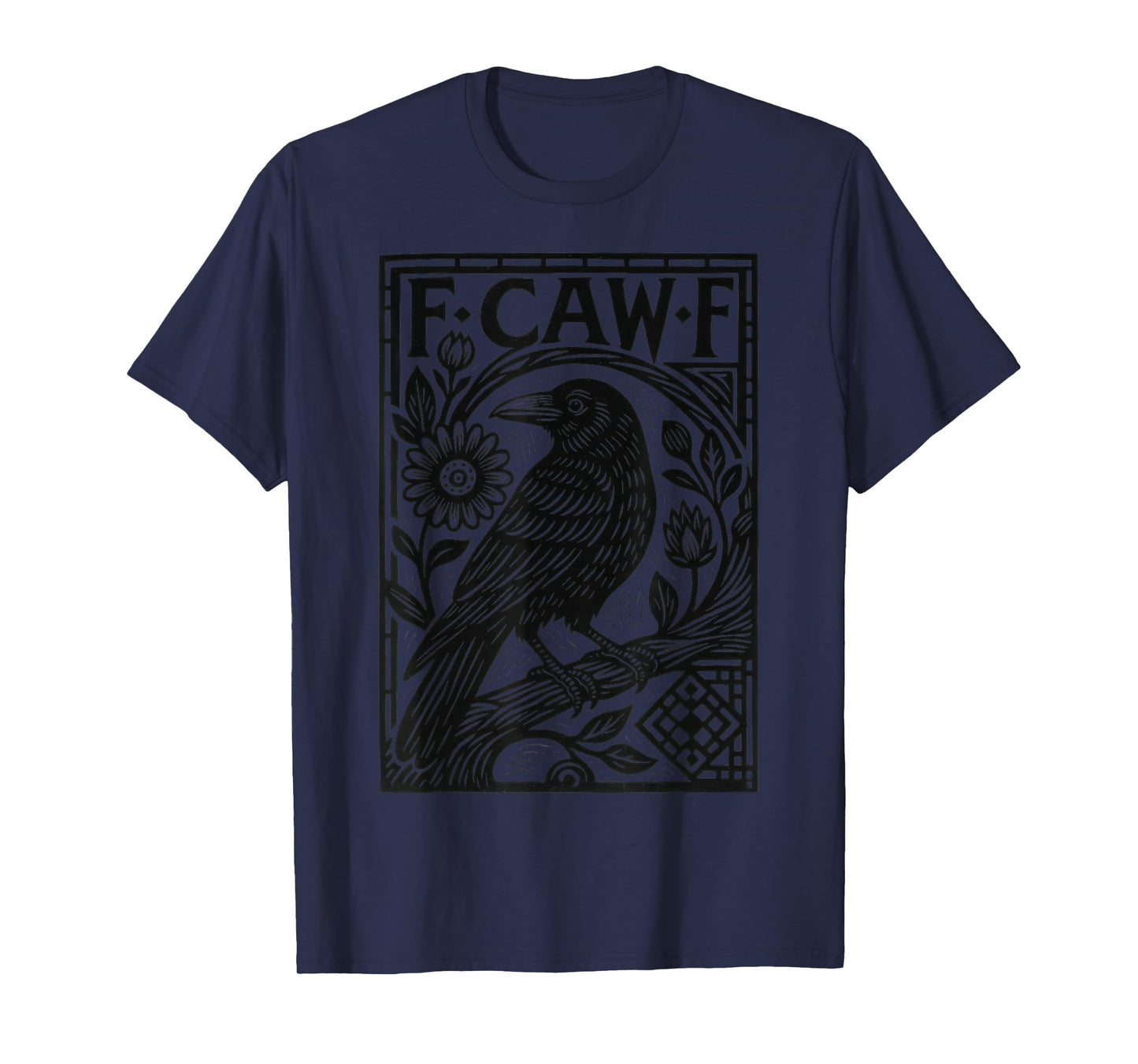 Halloween F Caw F Black Bird F-Caw-F Crow Women Men T-Shirt