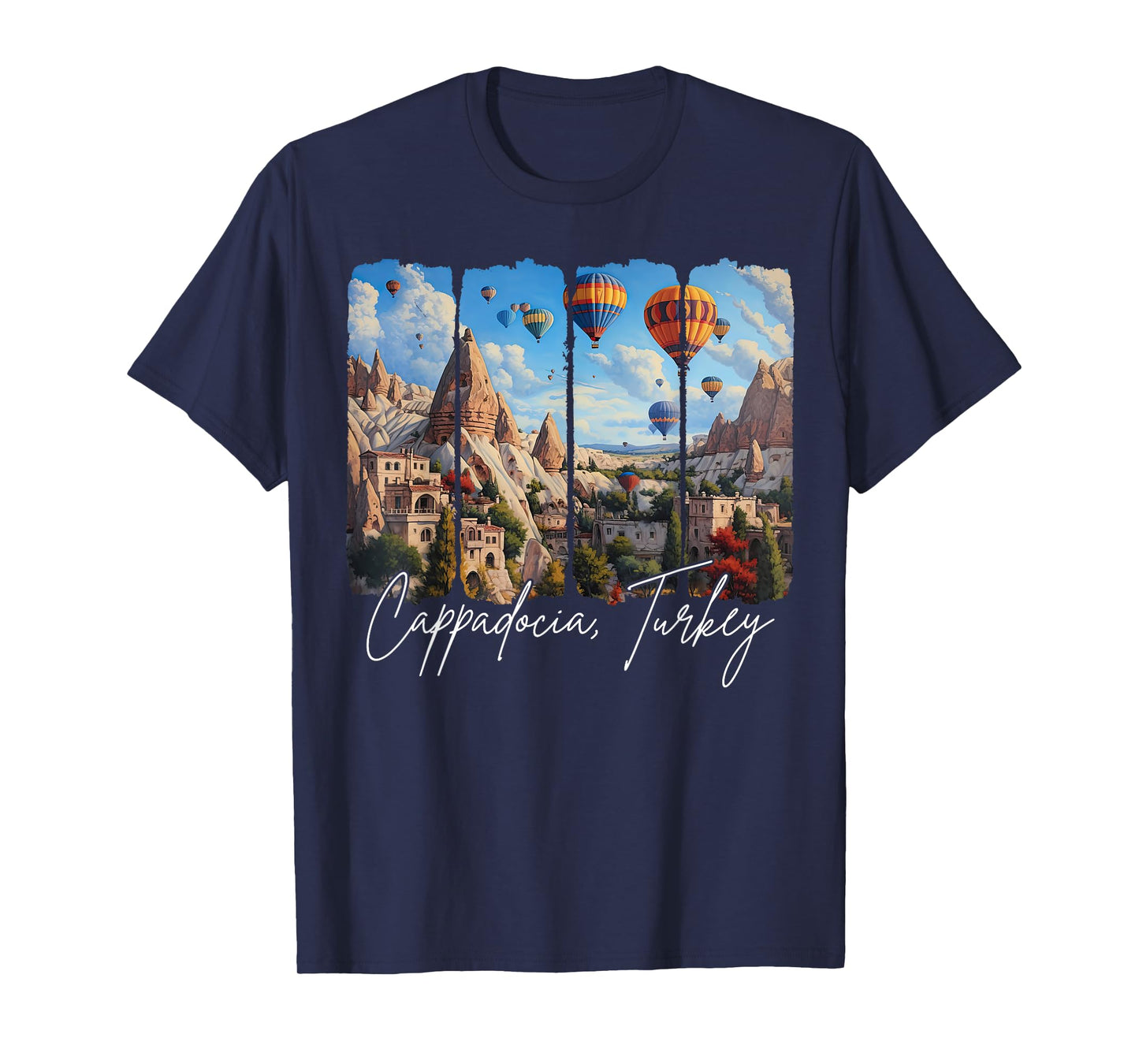 Cappadocia Turkey Travel Brushstroke Cappadocia Souvenir T-Shirt