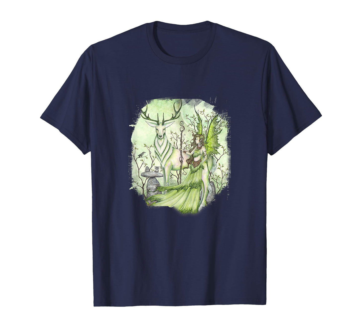 Amy Brown Art, Guardian Fairy Faery Reindeer T-Shirt
