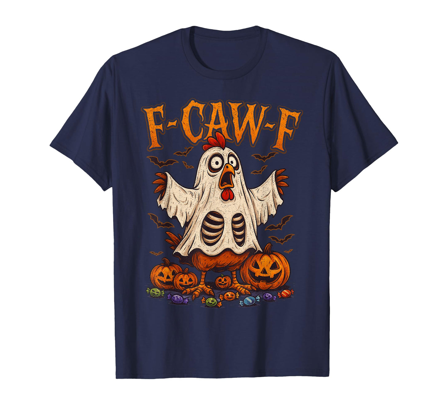 F-Caw-F Funny Chicken Humor Quote Rooster Meme Halloween T-Shirt