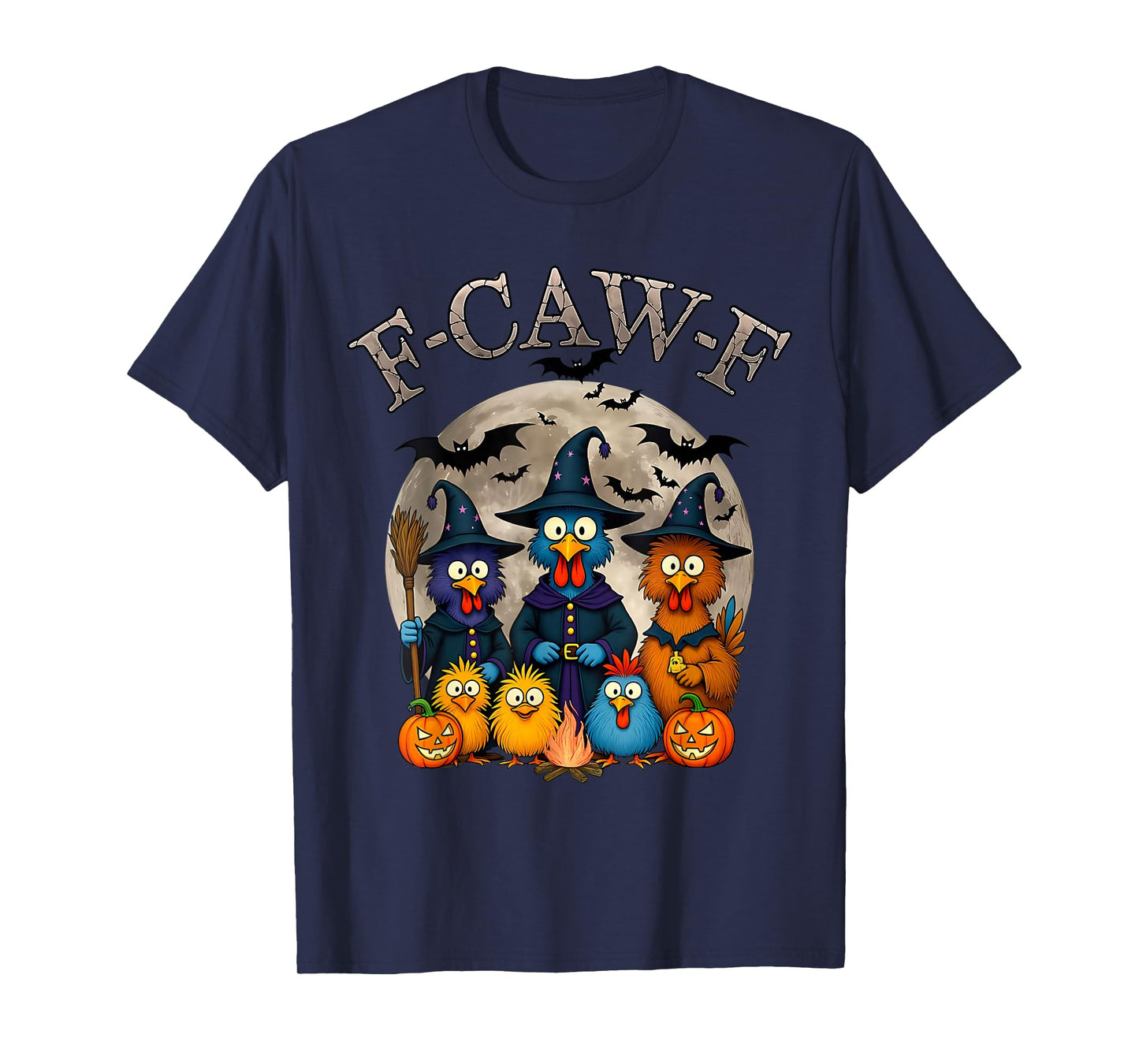 Halloween Witch Funny F-Caw-F Chicken FCAWF Chicken Meme T-Shirt