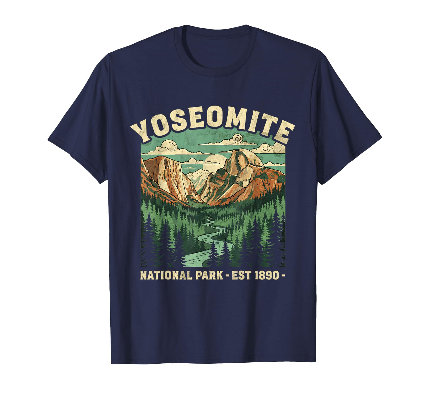 Yosemite National Park USA Hiking Souvenir Adventure Outdoor T-Shirt
