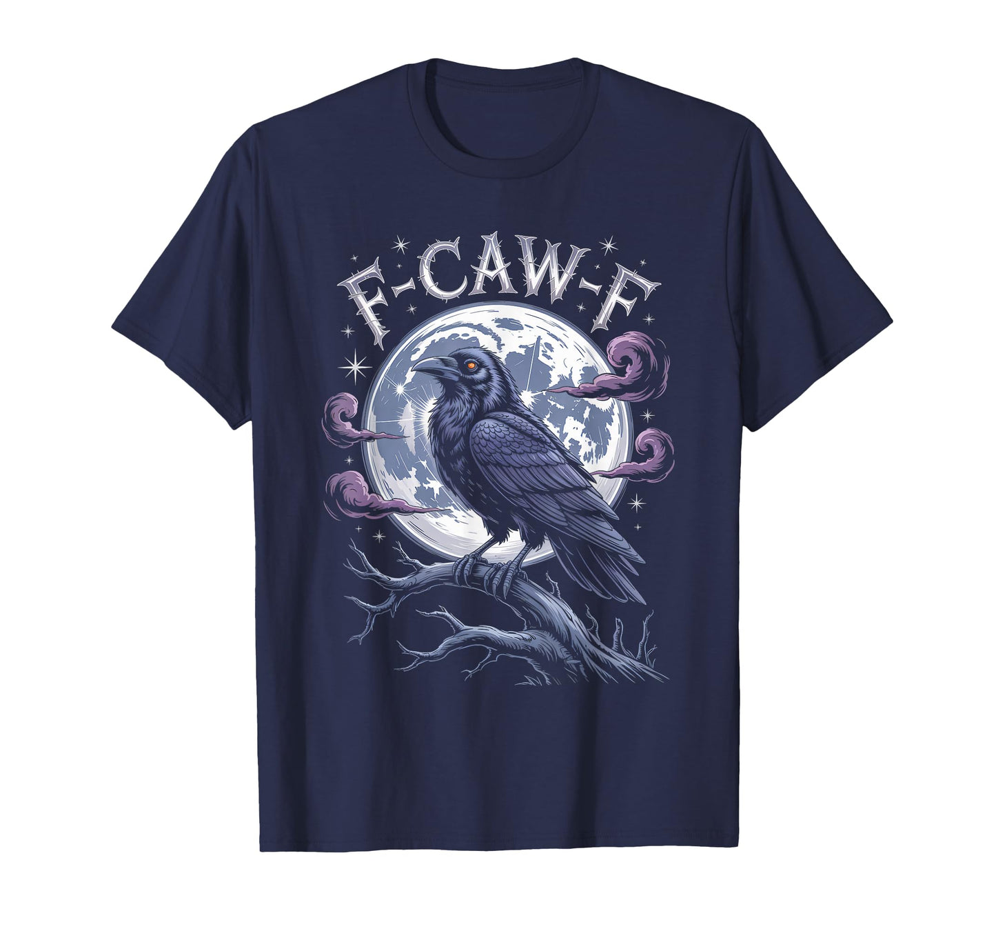 F-Caw-F Bird Moon Gothic Funny FCAWF T-Shirt