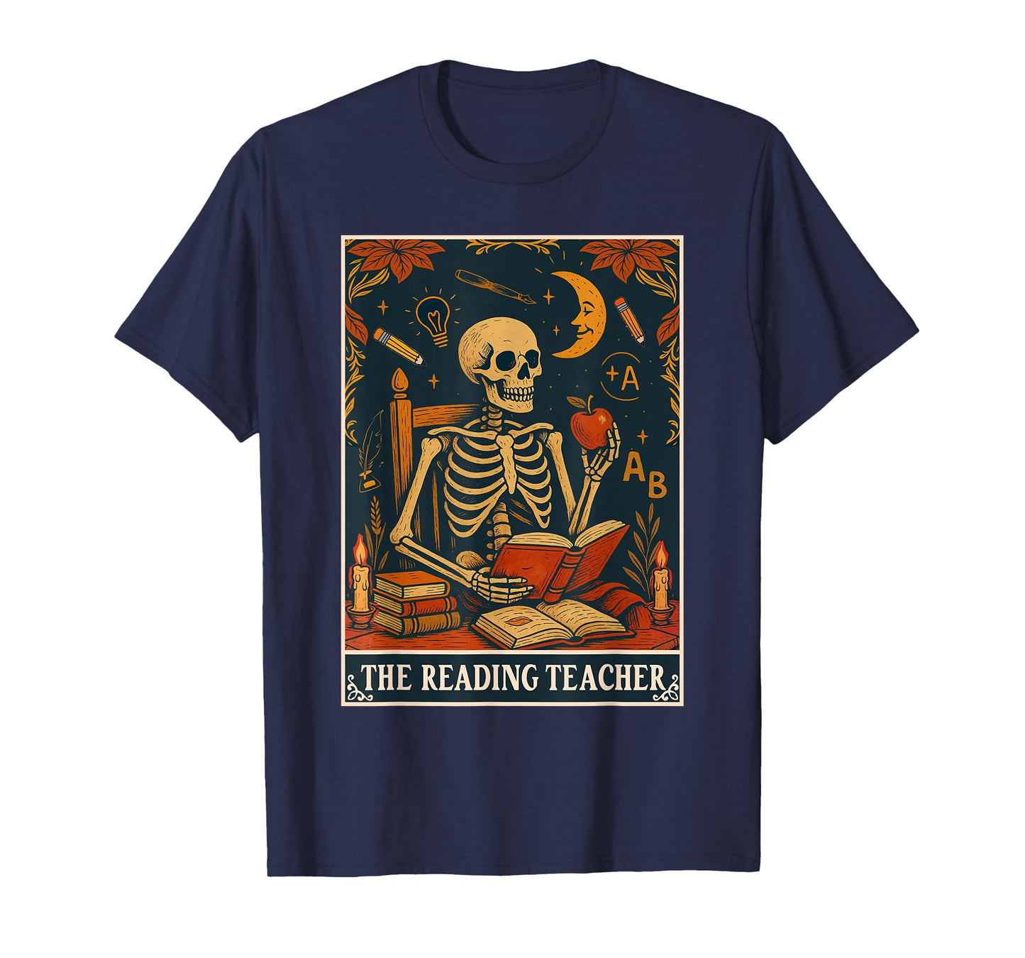 The Reading Teacher Tarot Card Science of Reading Literacy T-Shirt