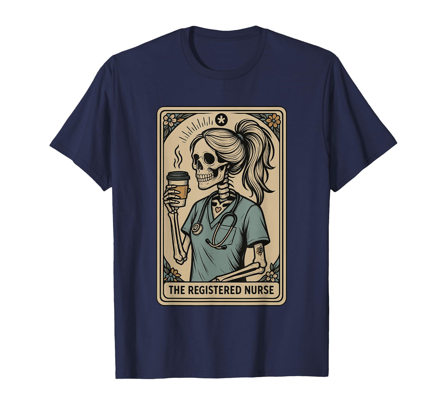 Registered Nurse Tarot Card Skeleton Rn Registered Nurse T-Shirt