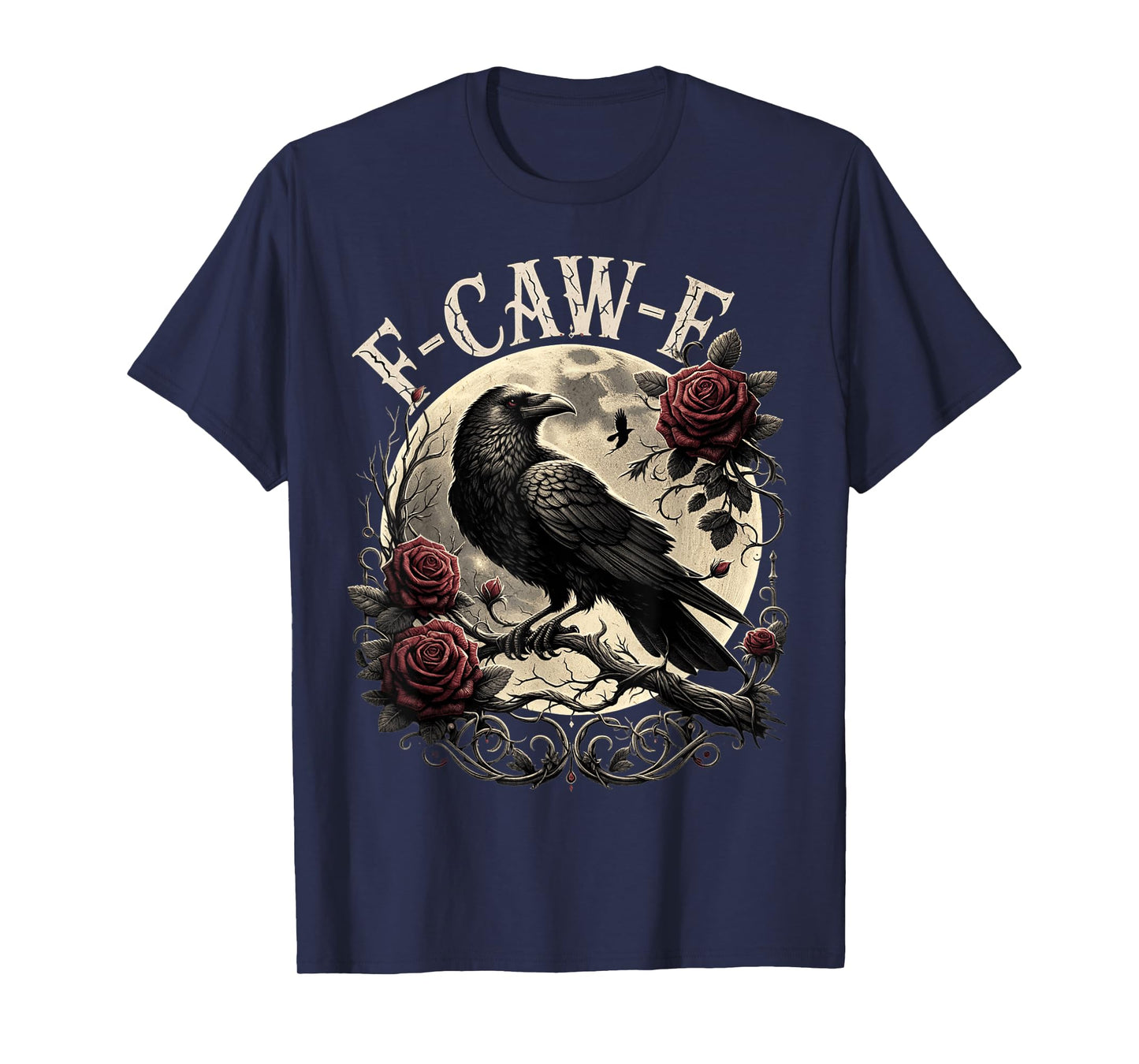 F-Caw-F Funny Black Bird Halloween Art and Crow Lover T-Shirt