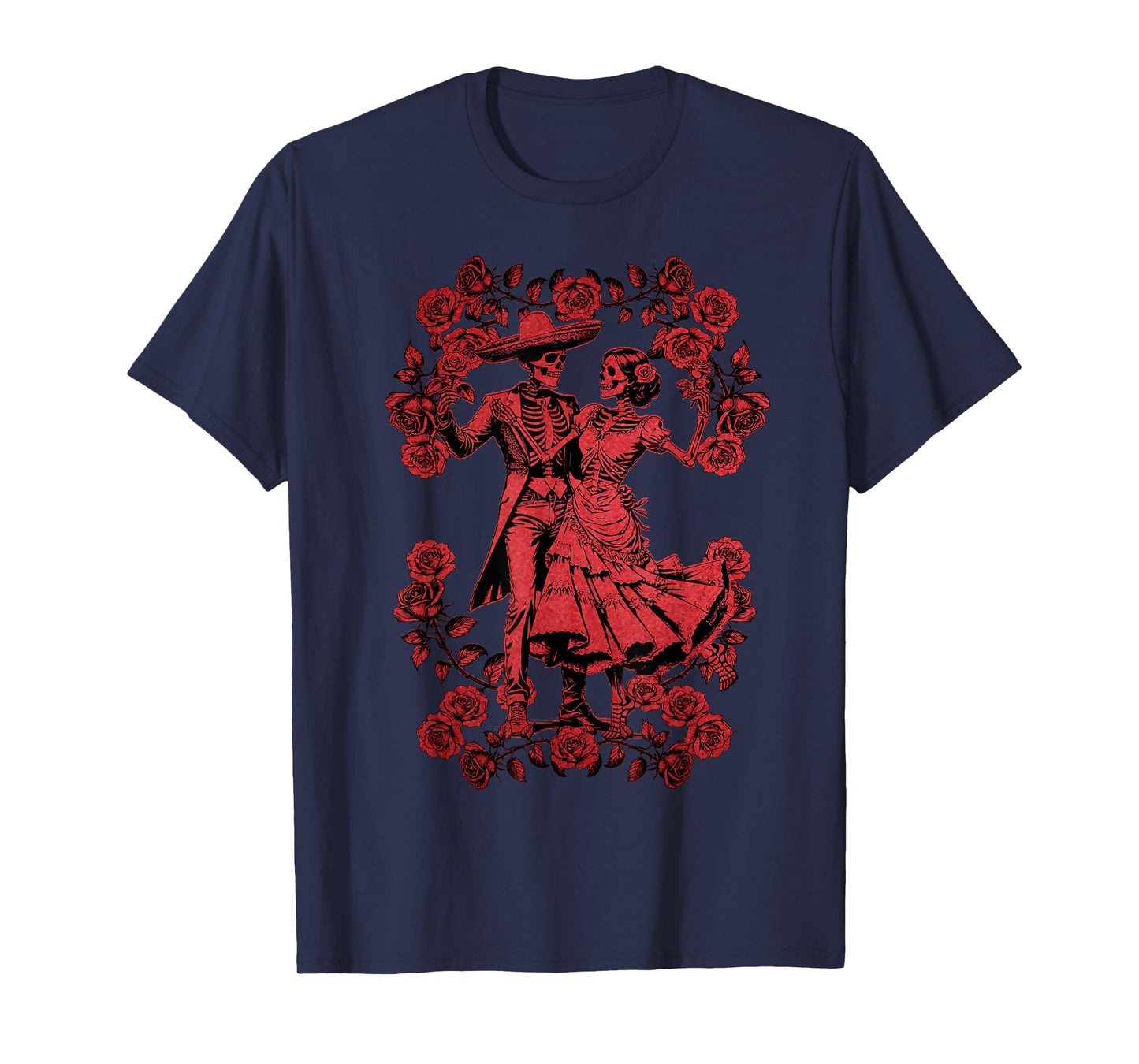 Halloween Skeleton Dancing Dia de Los Muertos Day of Dead T-Shirt