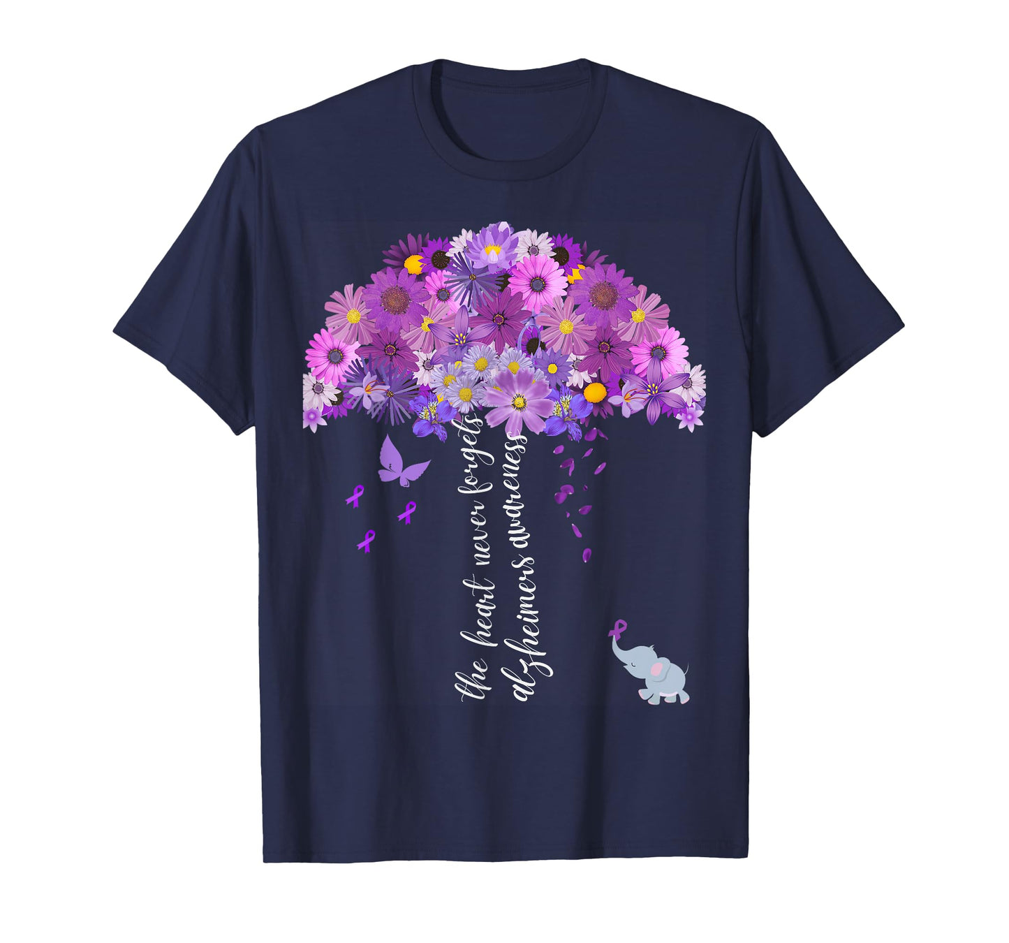 The Heart Never Forgets Dementia Alzheimer's Awareness T-Shirt