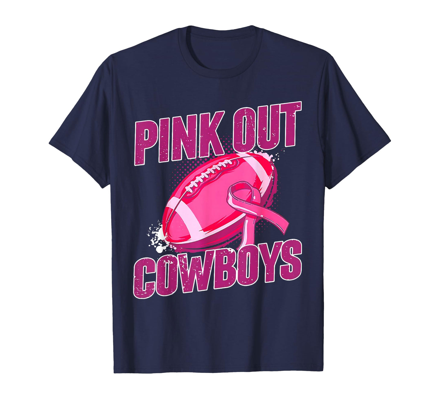 Cowboys Pink Out Football Tackle Breast Cancer T-Shirt