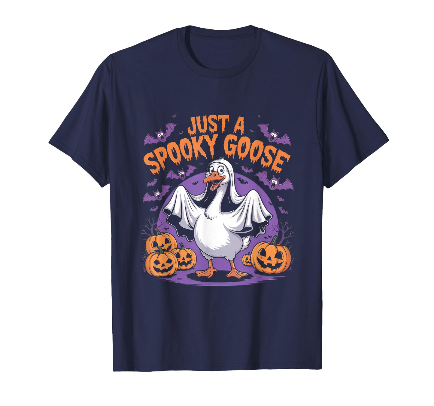 Just A Spooky Goose Halloween Silly Goose Funny Halloween T-Shirt