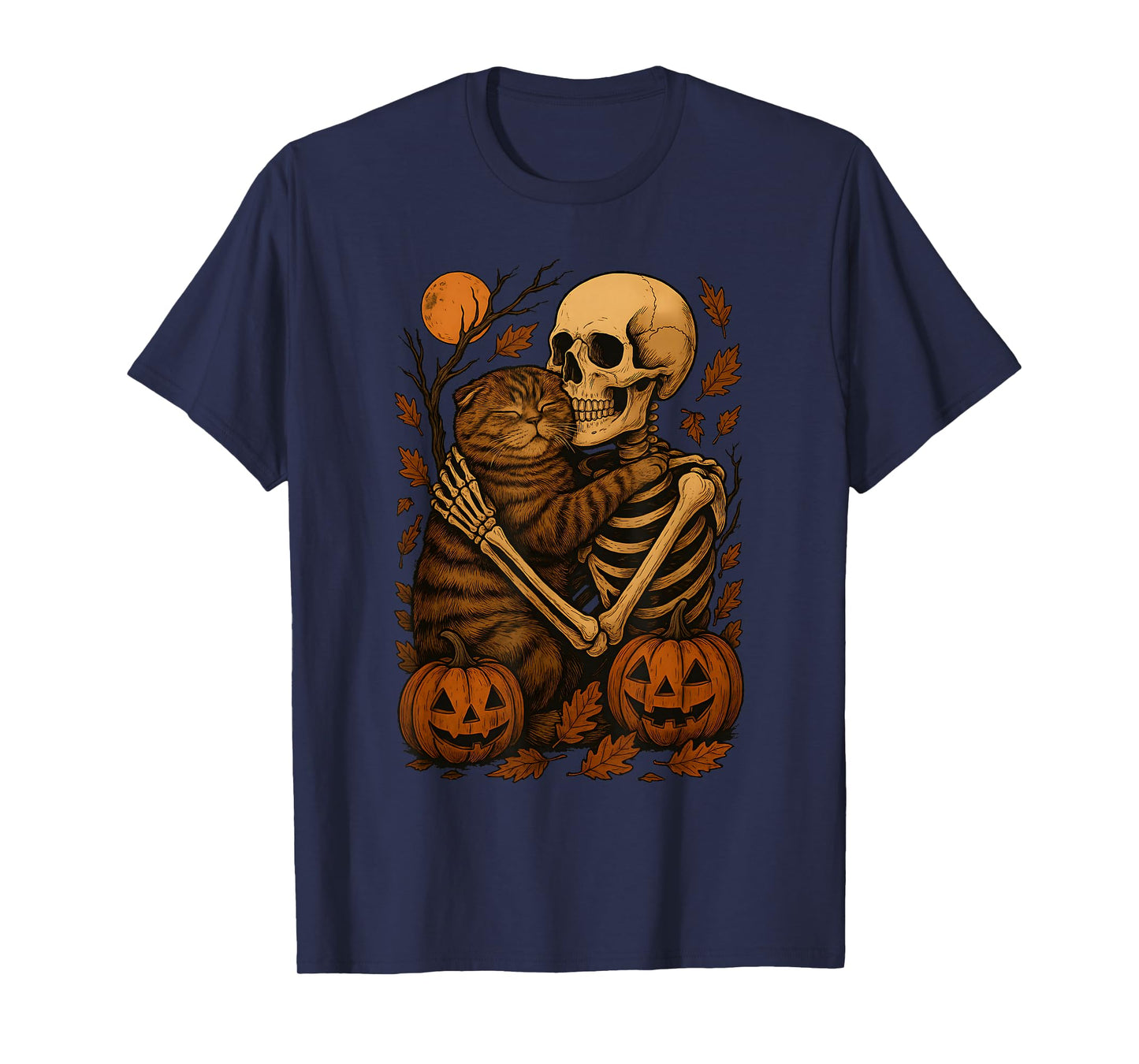 Skeleton Hugging Scottish Fold T-Shirt
