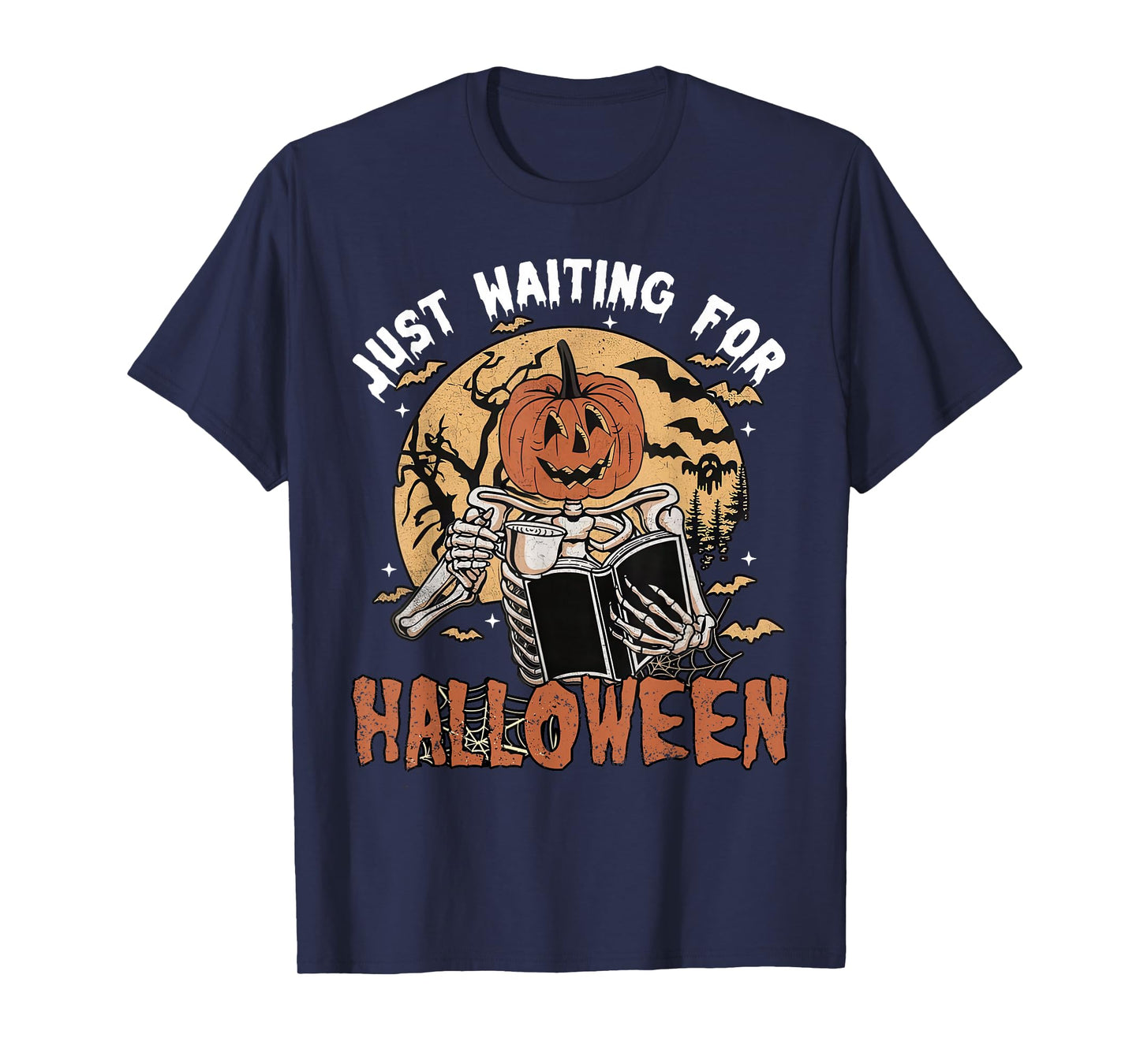 Retro Halloween Pumpkin Skeleton Costume for Men Women Kids T-Shirt