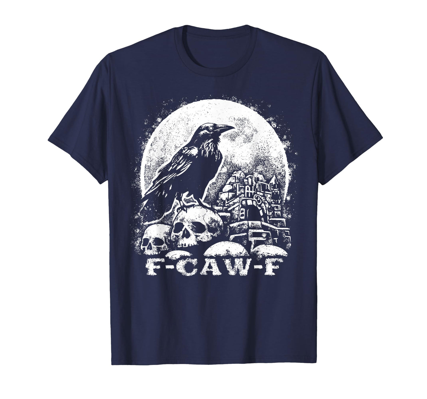 F Caw F Funny Spooky Halloween Meme T-Shirt