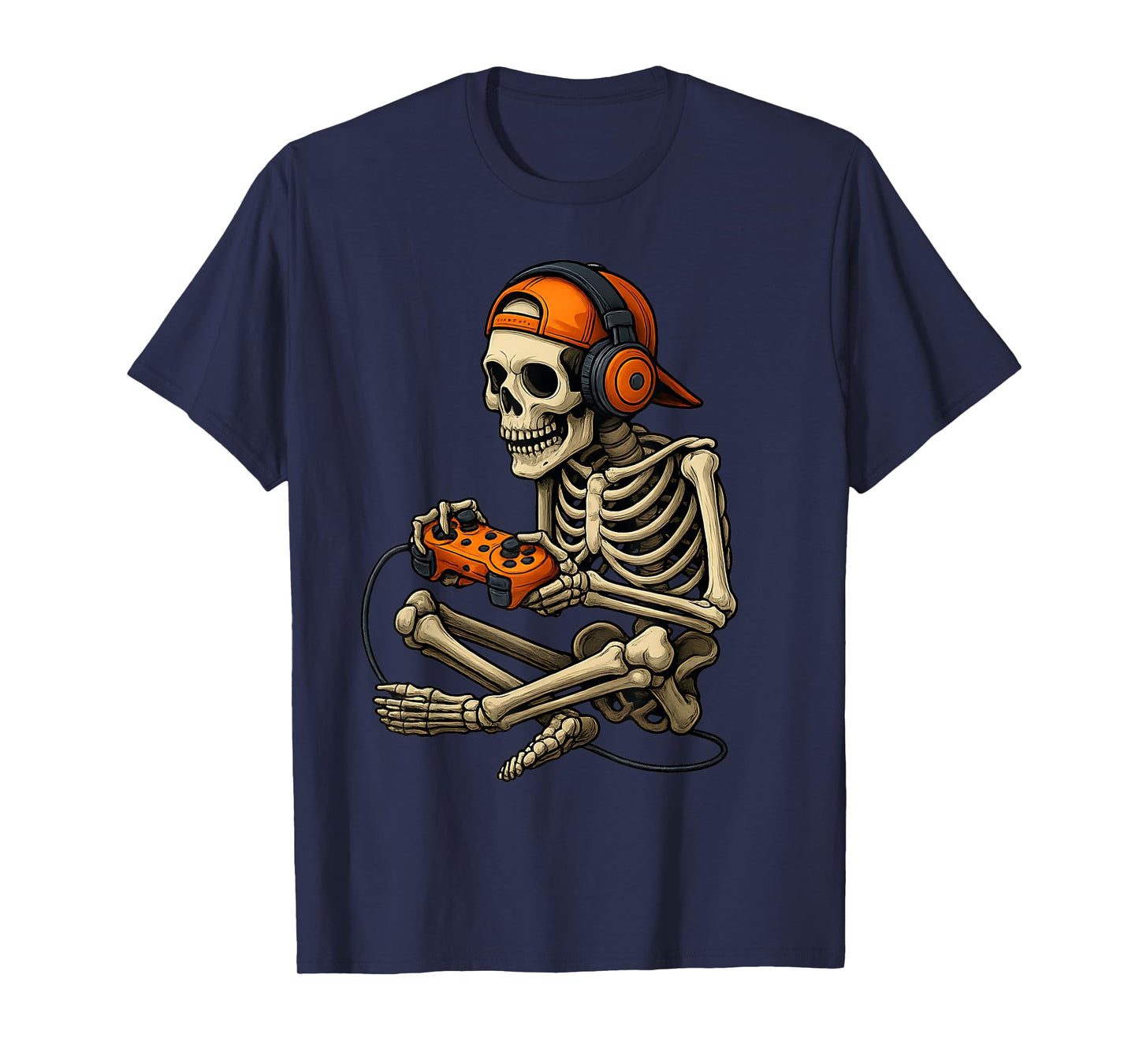 Halloween Skeleton Gamer Funny Skeleton Costume Video Gaming T-Shirt