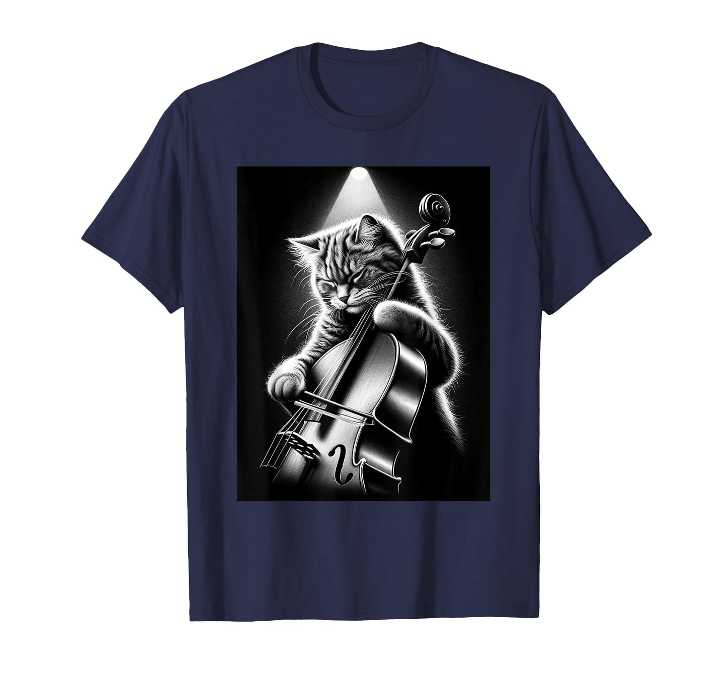 Musician Cello Player Funny Cat Playing Cello T-Shirt