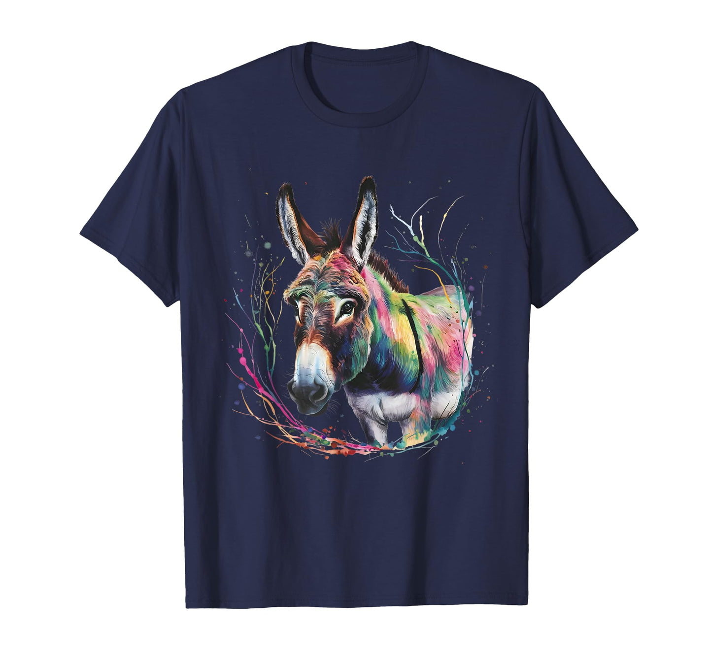 Donkey Men Woman Colorful Watercolor Donkey T-Shirt
