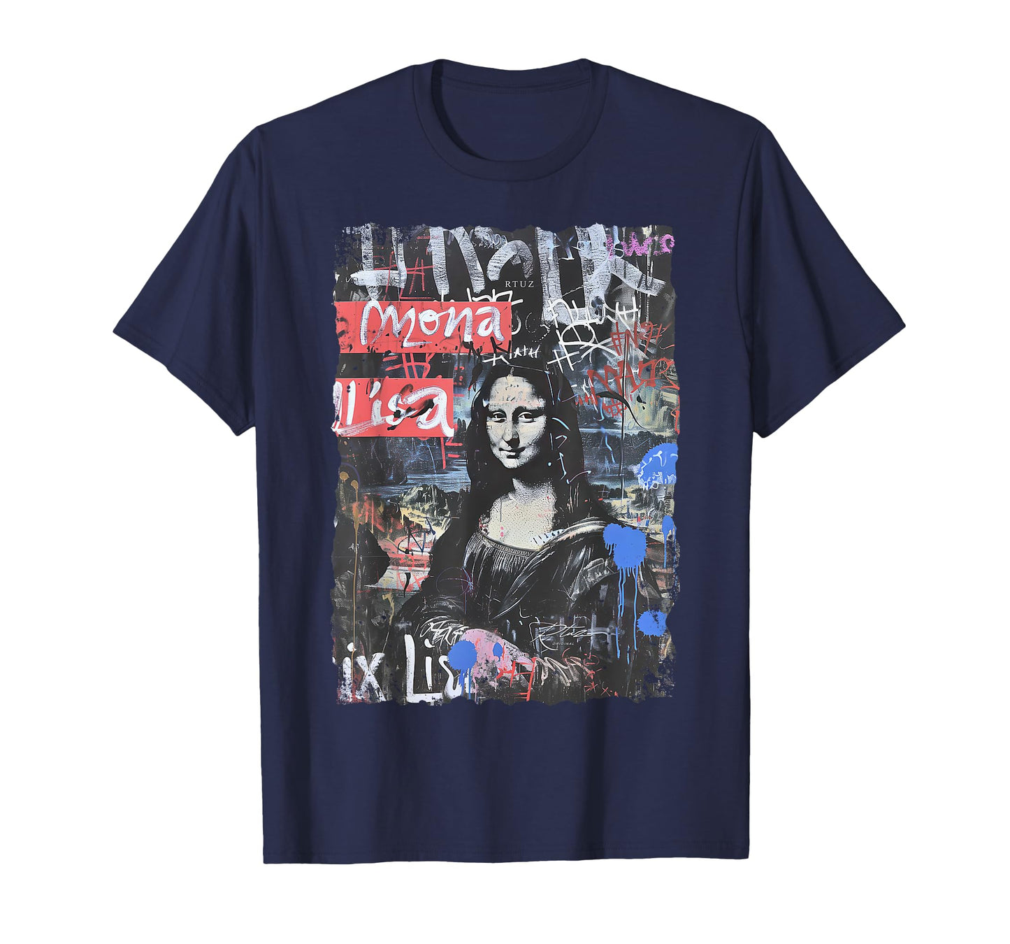 Abstract Graffiti Art Leonardo Da Vinci Art Mona Lisa T-Shirt