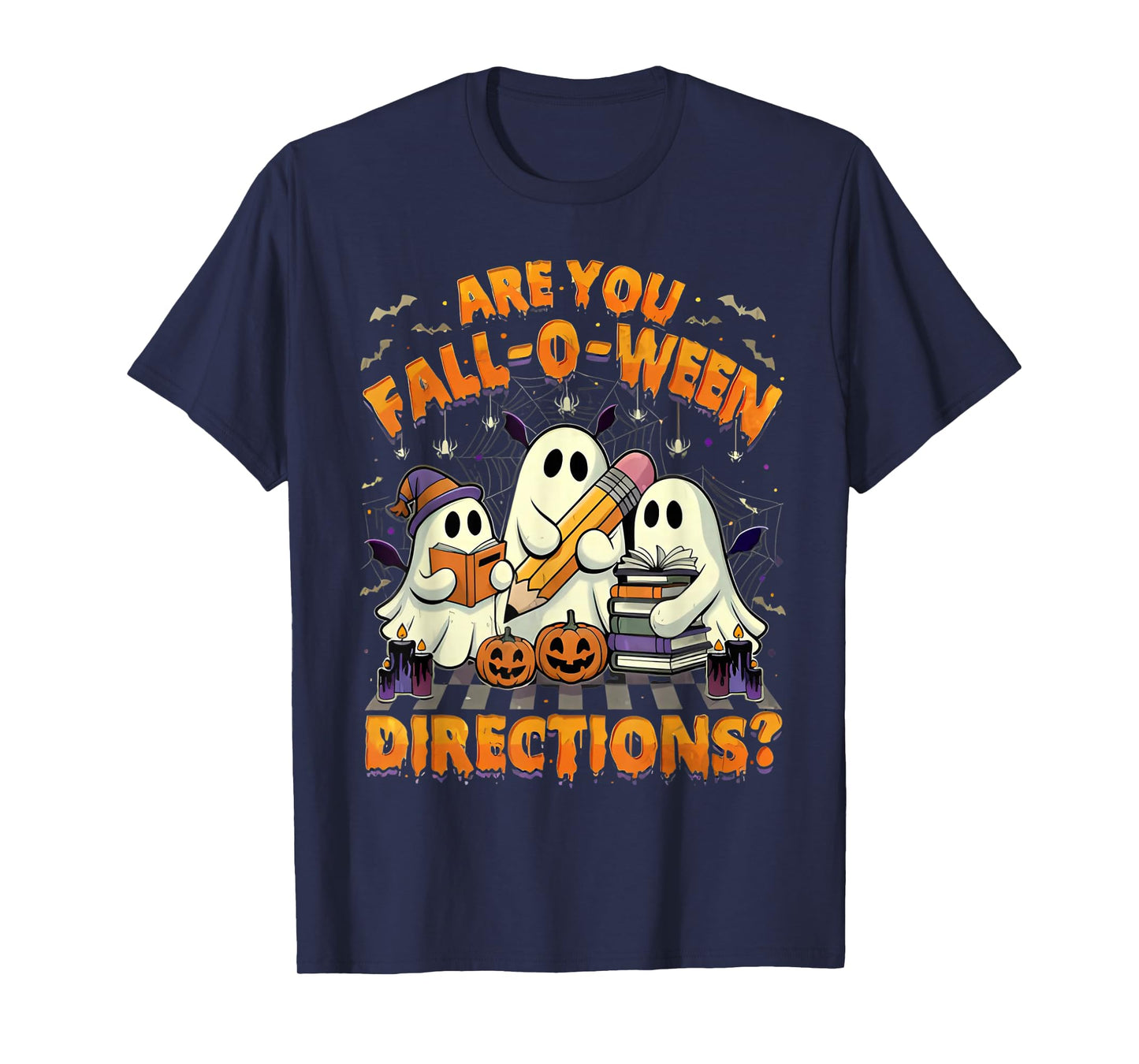 are You Fall O Ween Directions Funny Halloween Teacher Joke T-Shirt